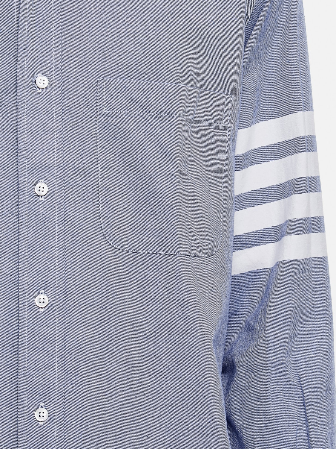 THOM BROWNE CAMICIA: Camicia button-down 4-bar Thom Browne, Azzurro - Img 4