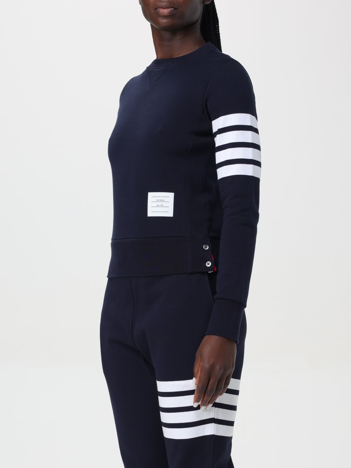 THOM BROWNE SWEATSHIRT: Sweatshirt woman Thom Browne, Blue - Img 4