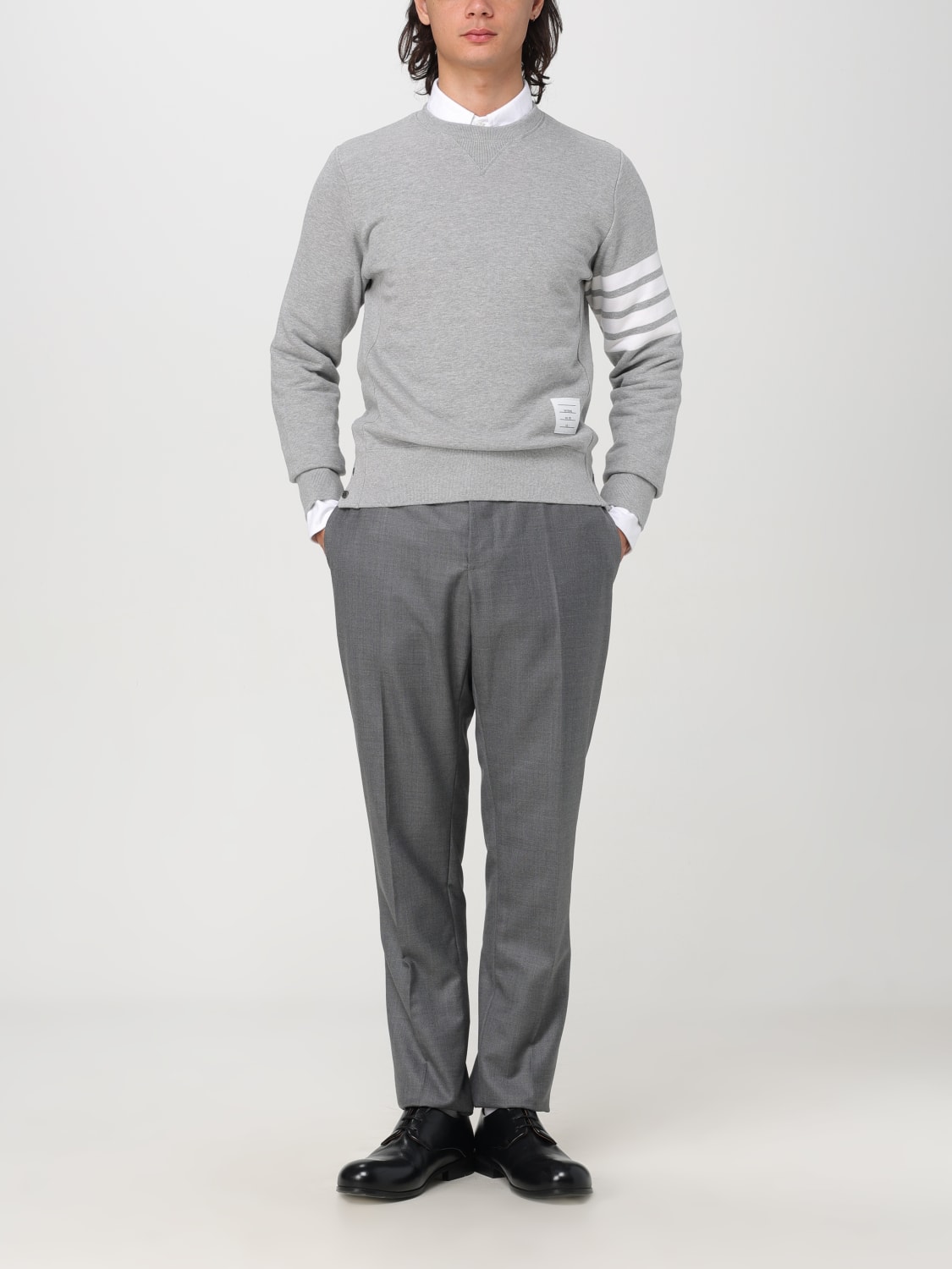 THOM BROWNE スウェットシャツ: スウェットシャツ メンズ Thom Browne, グレー 1 - Img 2