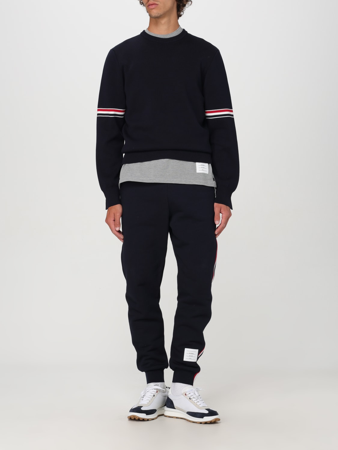 THOM BROWNE SWEATER: Sweater men Thom Browne, Blue - Img 2