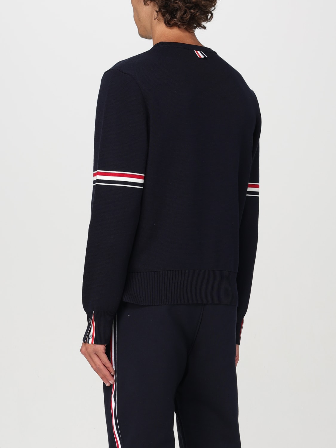 THOM BROWNE SWEATER: Sweater men Thom Browne, Blue - Img 3