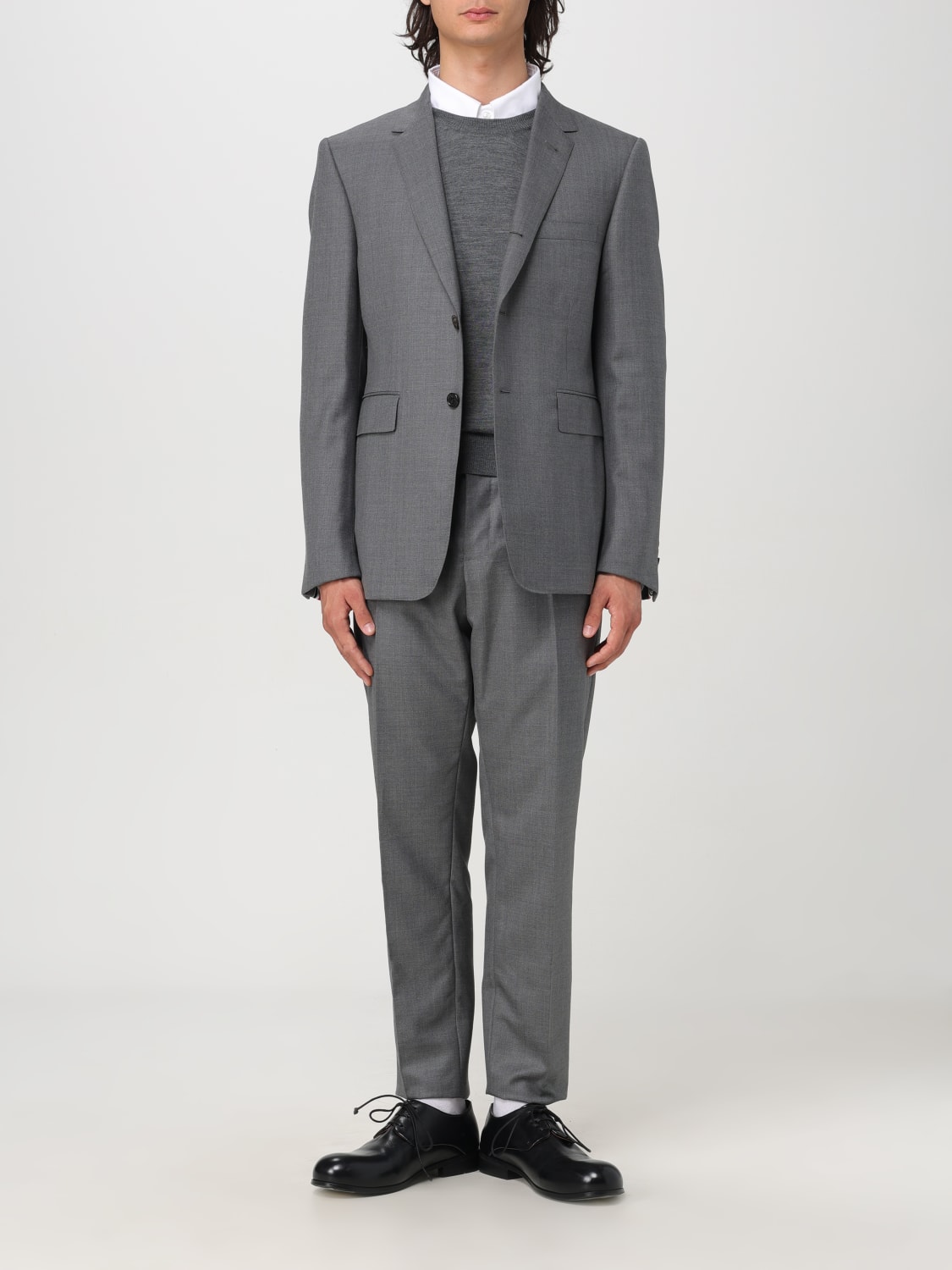 THOM BROWNE BLAZER: Blazer a monopetto Thom Browne di lana, Grigio - Img 2