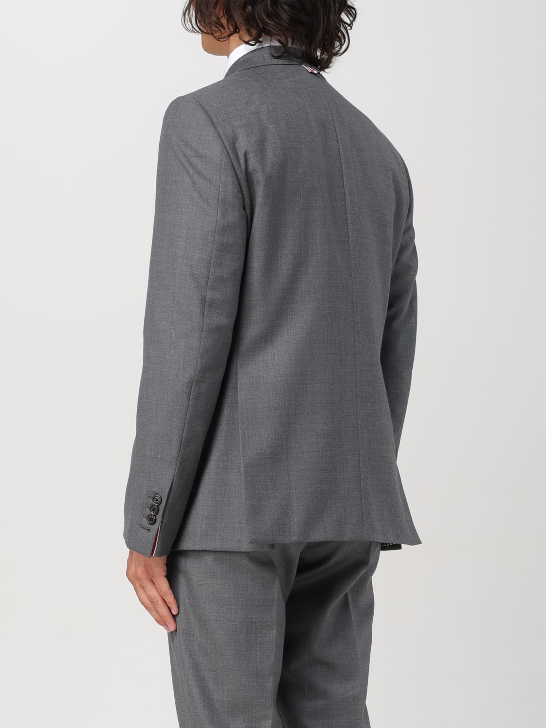 THOM BROWNE BLAZER: Blazer a monopetto Thom Browne di lana, Grigio - Img 3