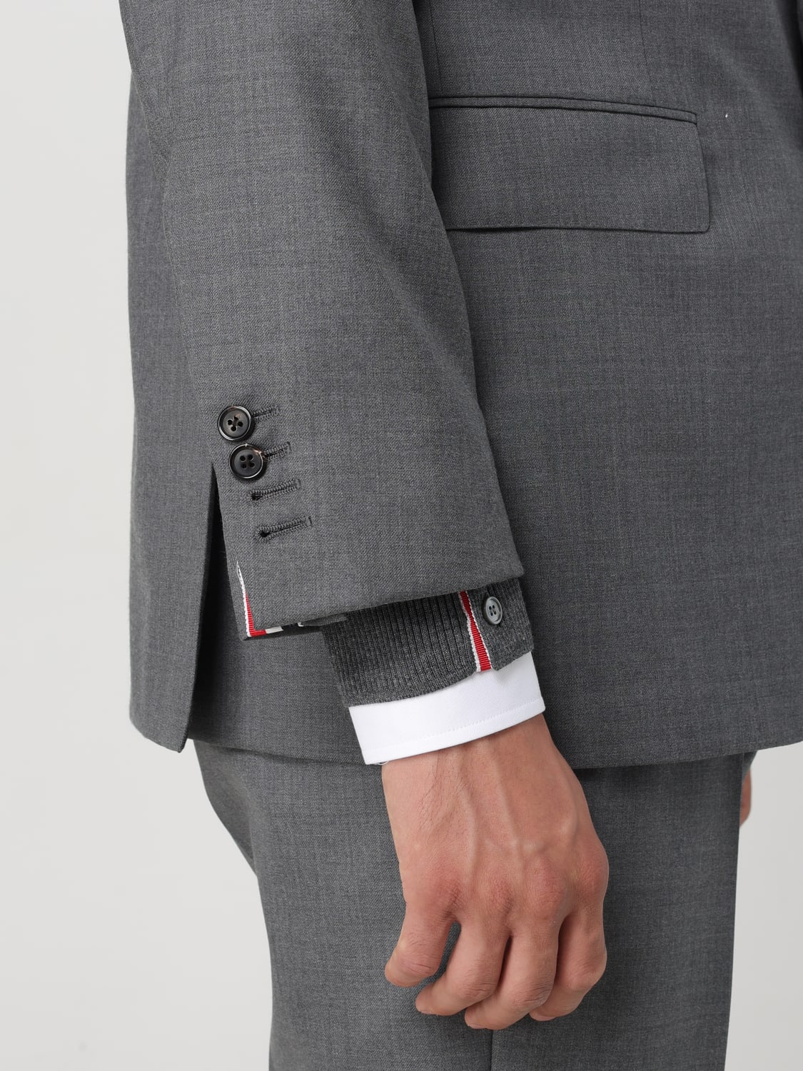 THOM BROWNE BLAZER: Blazer a monopetto Thom Browne di lana, Grigio - Img 5