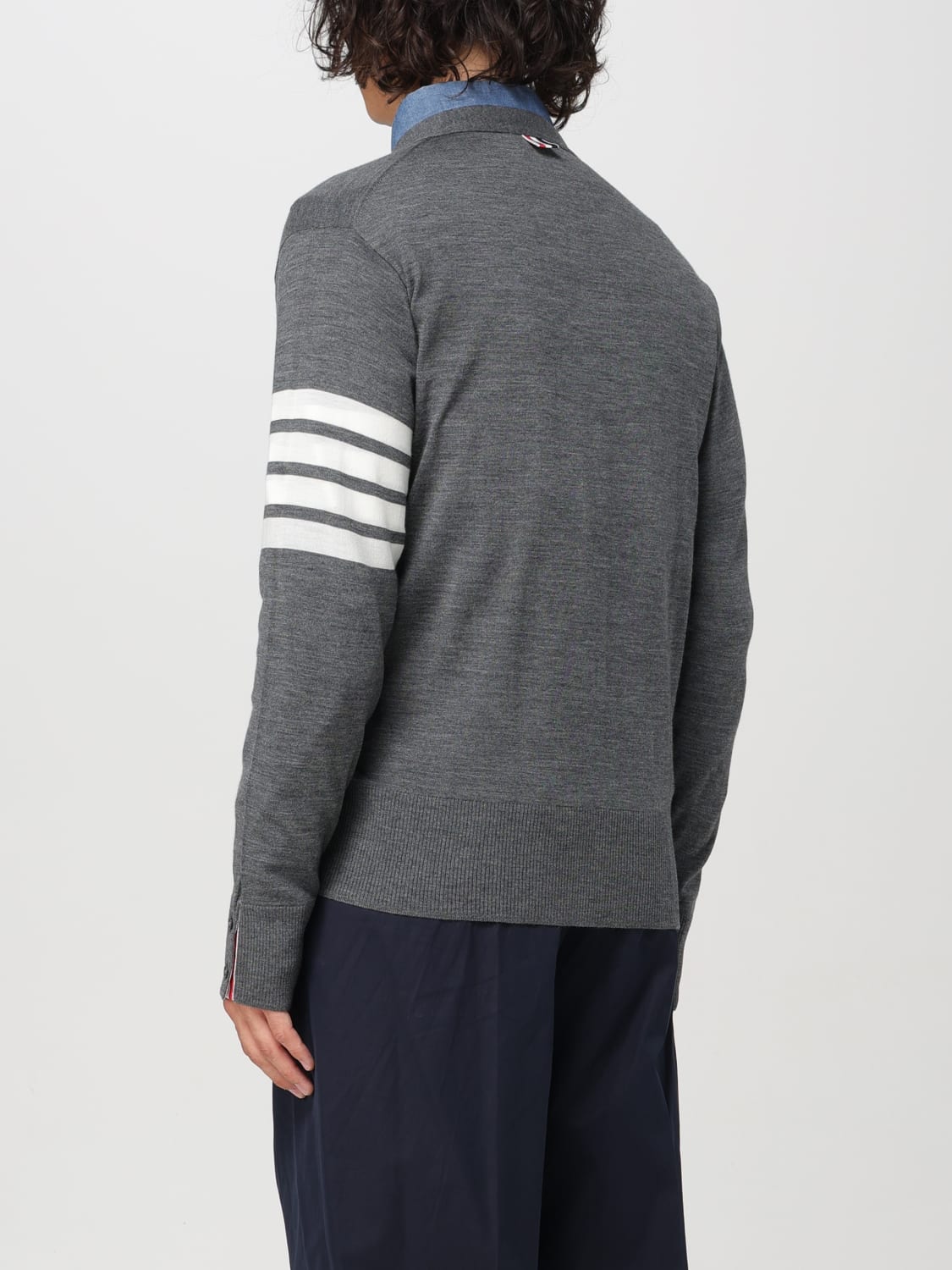 THOM BROWNE CARDIGAN: Sweater men Thom Browne, Grey - Img 3