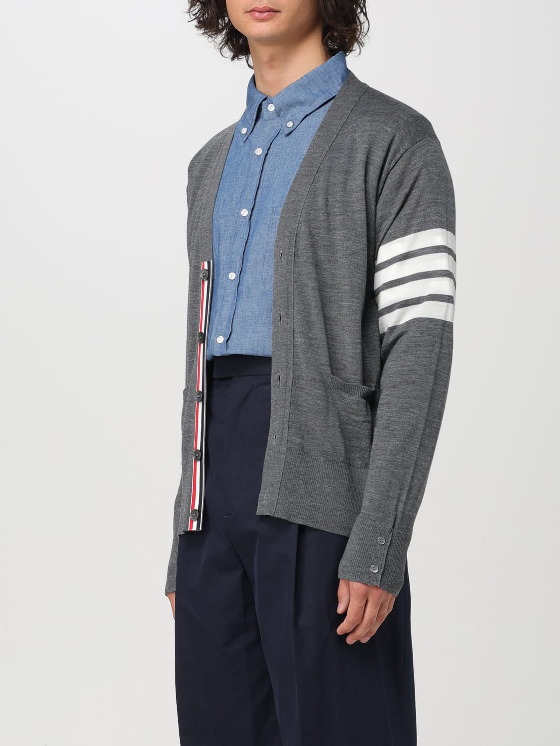 THOM BROWNE CARDIGAN: Sweater men Thom Browne, Grey - Img 4