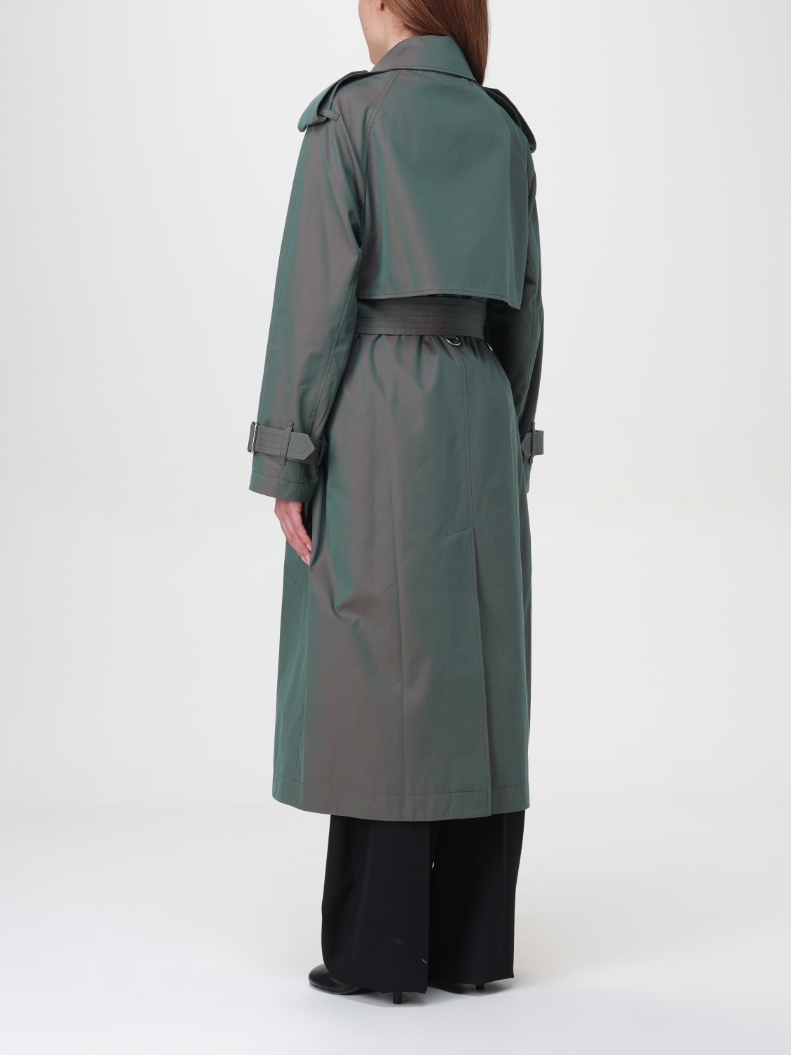 アウターその他 BURBERRY Woman Trench coat Green 8095300 Burberry Outlet: Coat woman - Green | Burberry trench coat