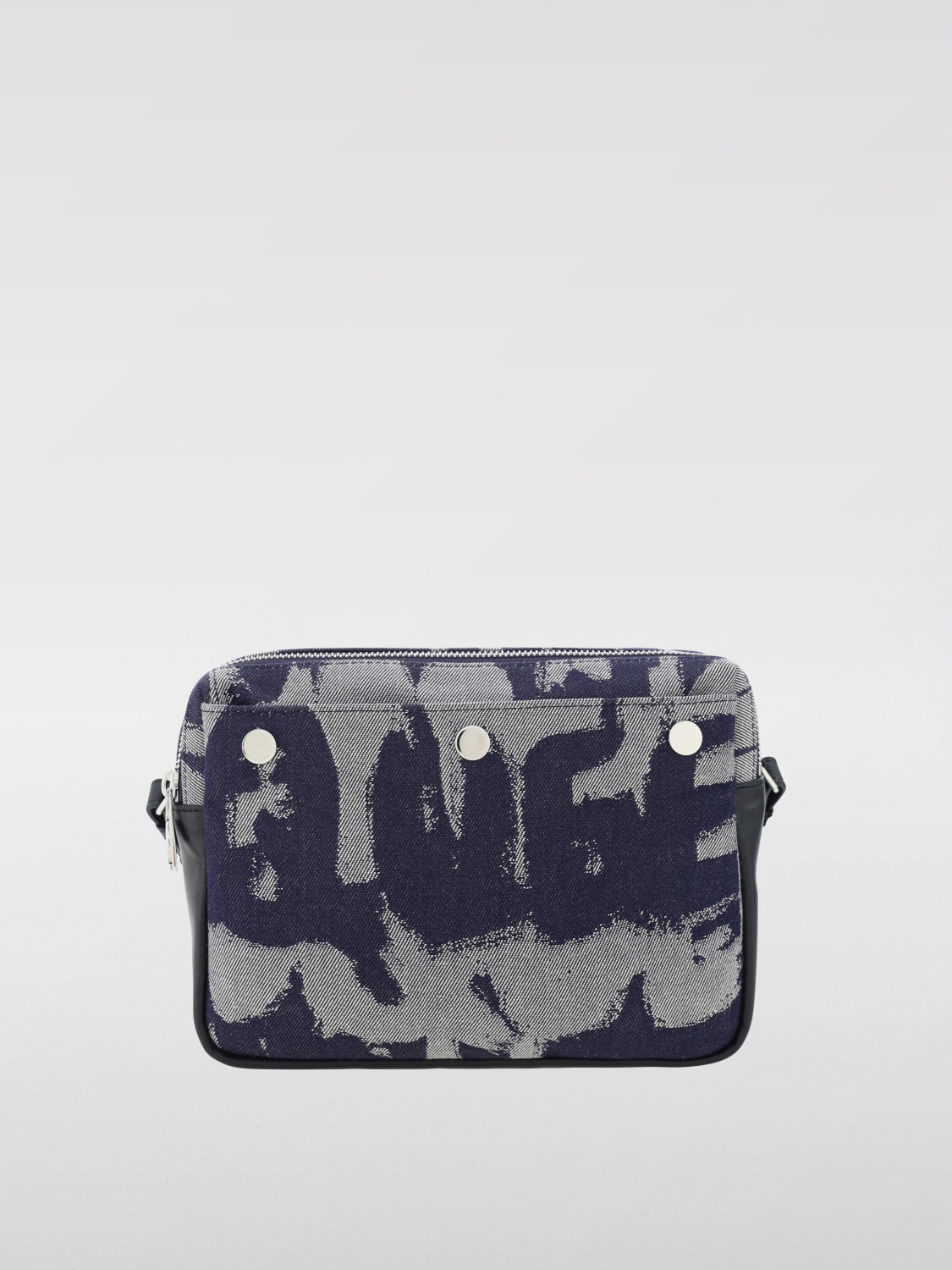 ALEXANDER MCQUEEN BORSA: Borsa Graffiti Alexander McQueen in denim jacquard, Blue - Img 1