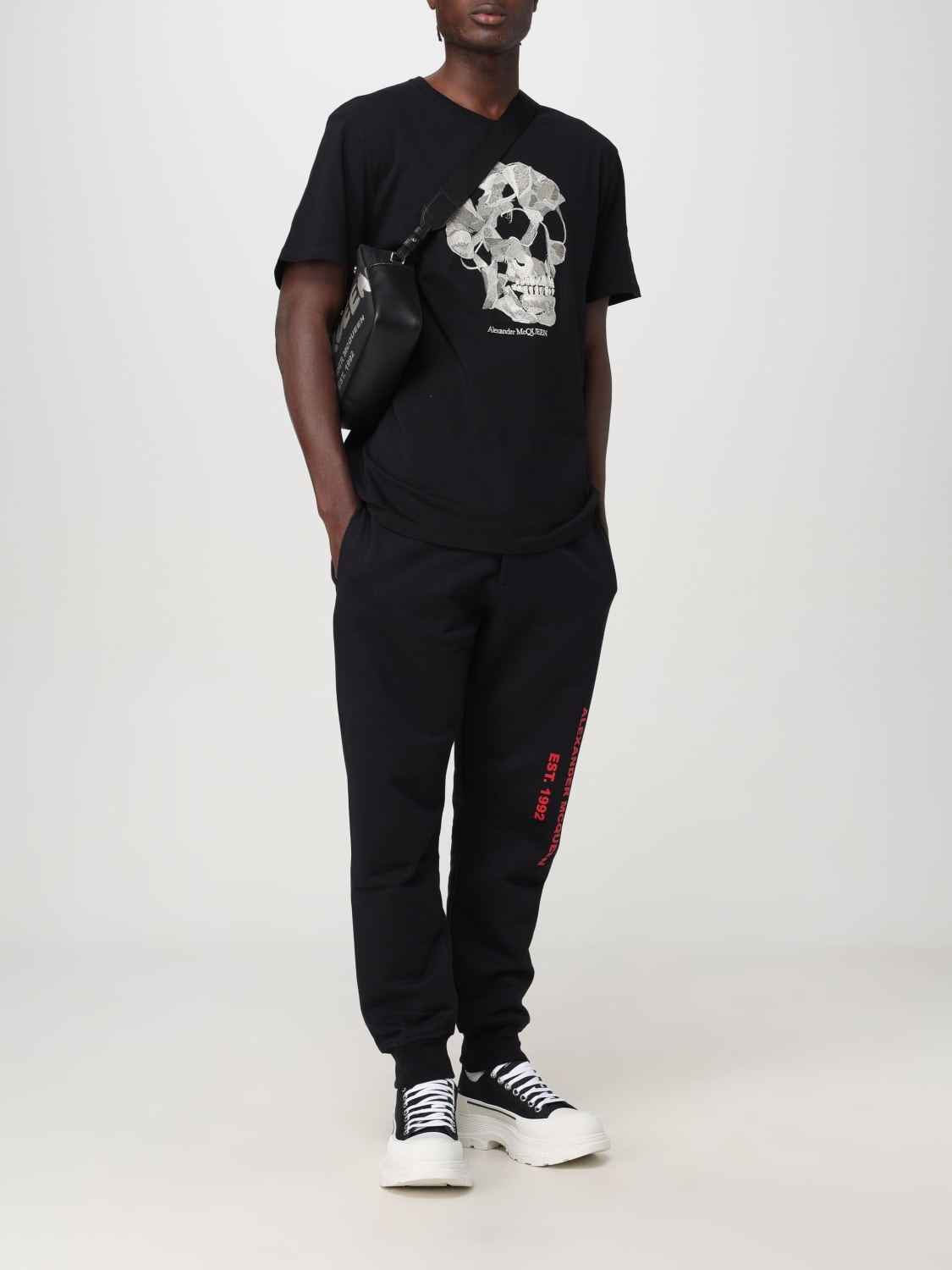 Tシャツ・カットソー ALEXANDER MCQUEEN Men Tops 794579QXAAA1000 Black McQueen Outlet: T-shirt men - Black | McQueen t-shirt