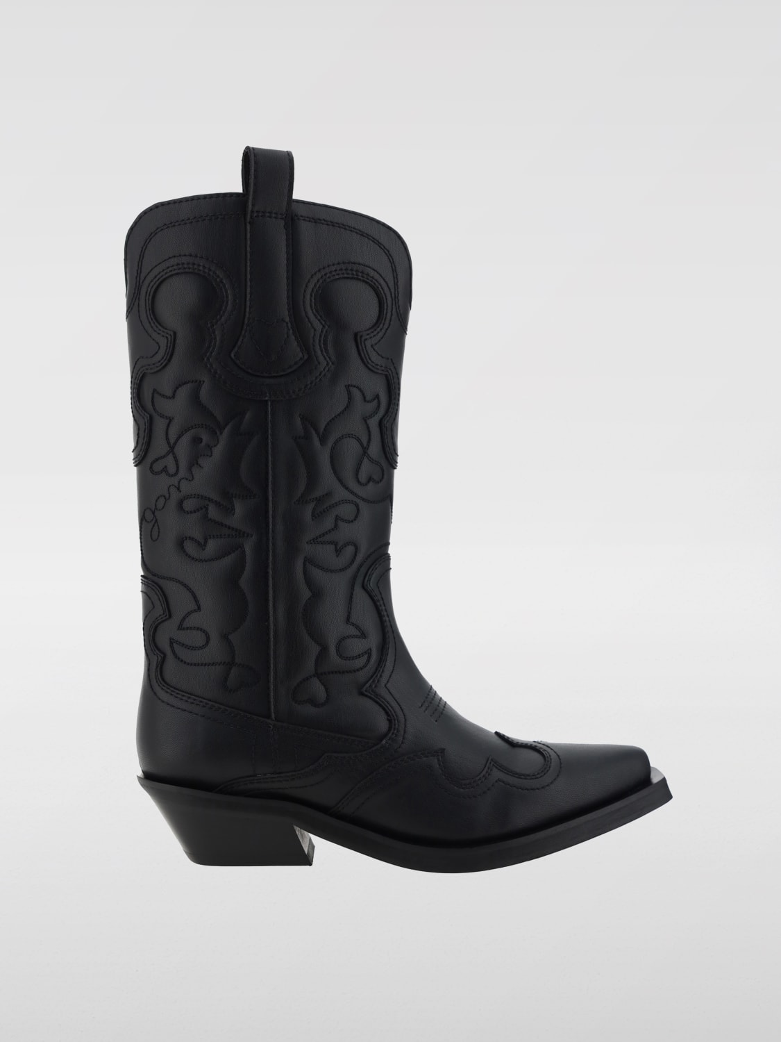 GANNI BOOTS: Boots woman Ganni, Black - Img 1