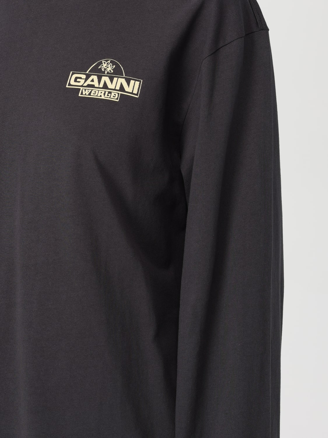 GANNI T-SHIRT: T-shirt woman Ganni, Charcoal - Img 3