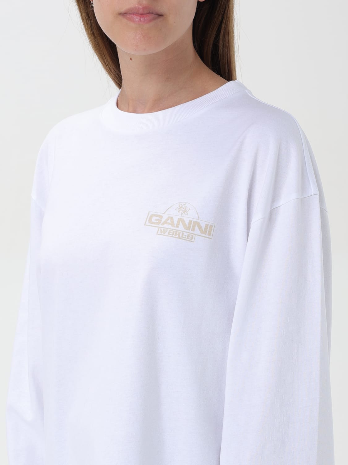 GANNI T-SHIRT: T-shirt woman Ganni, White - Img 3