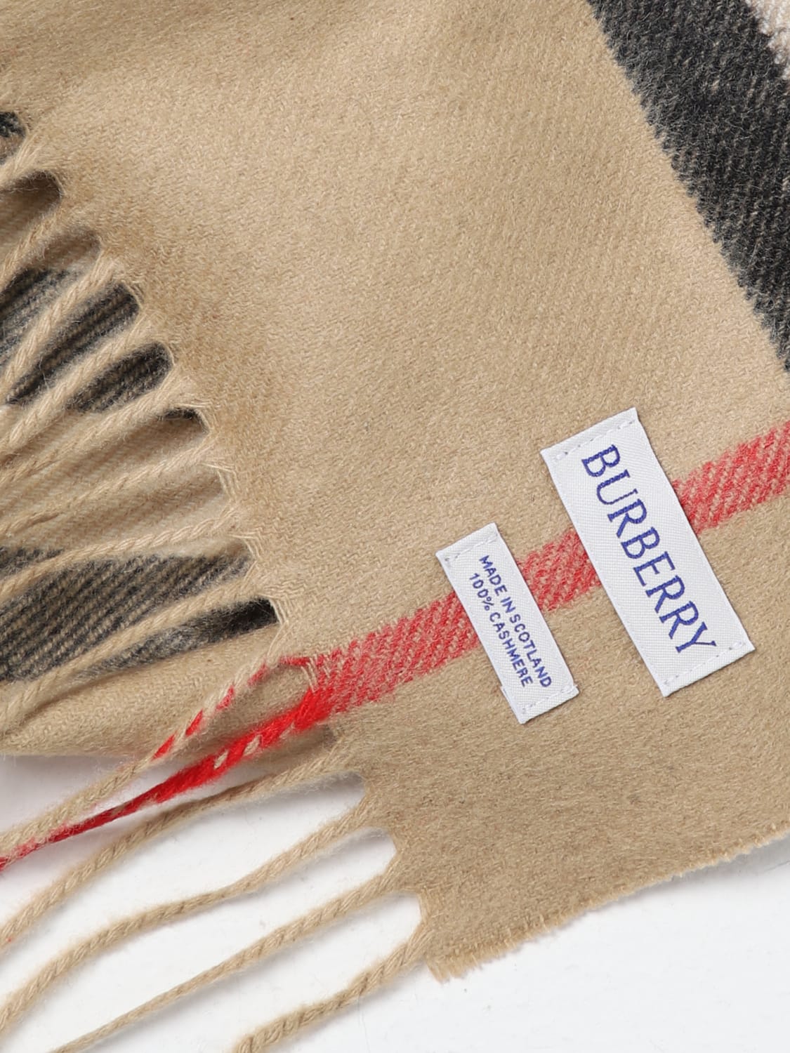 BURBERRY SCARF: Scarf men Burberry, Beige - Img 3