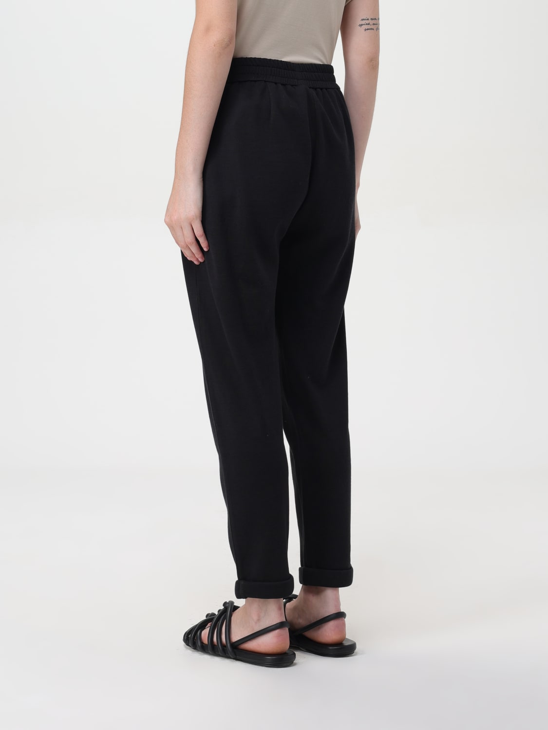 BRUNELLO CUCINELLI PANTALON: Pantalon femme Brunello Cucinelli, Noir - Img 3