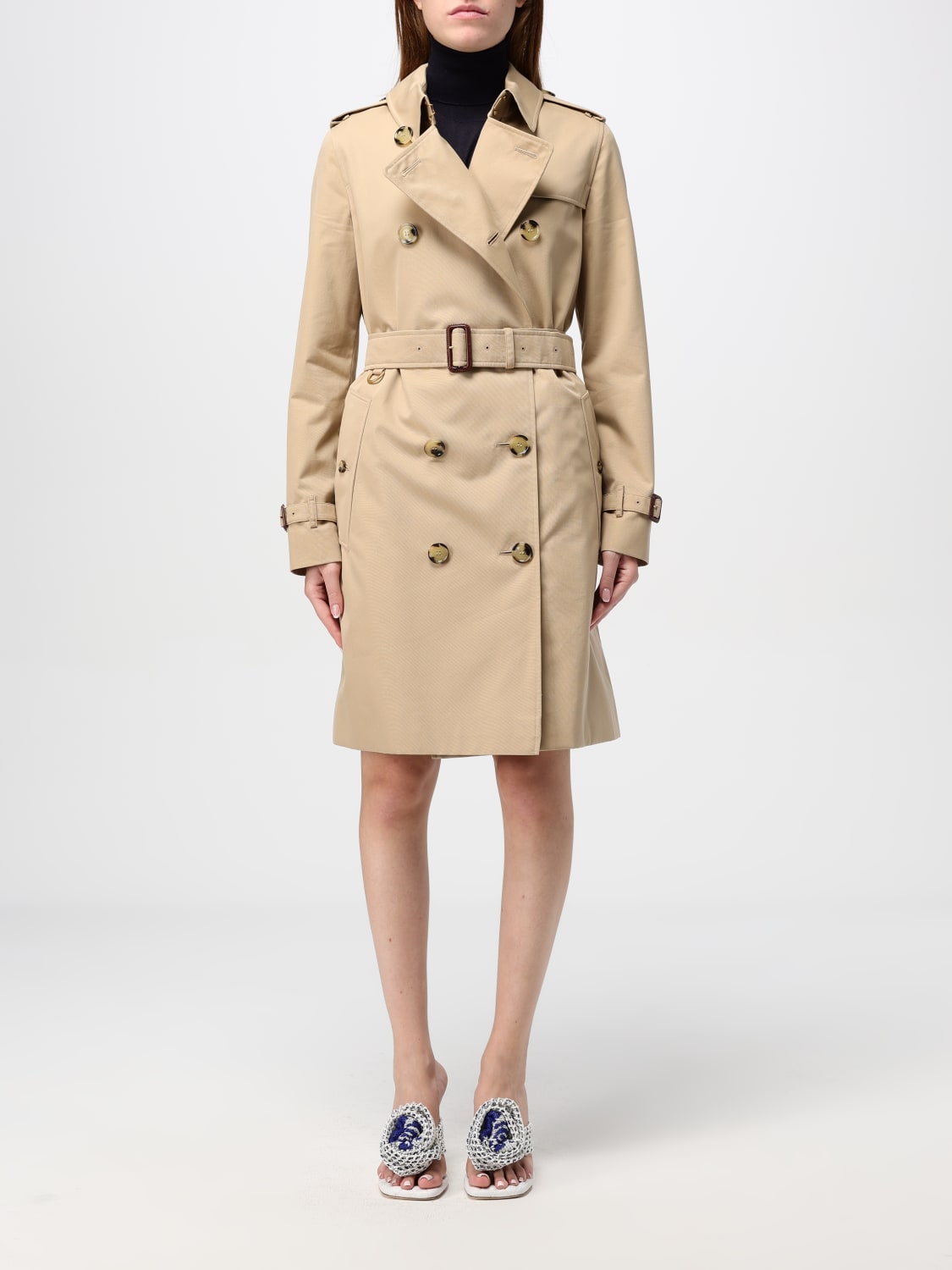 Giglio Trench a doppiopetto Burberry in cotone