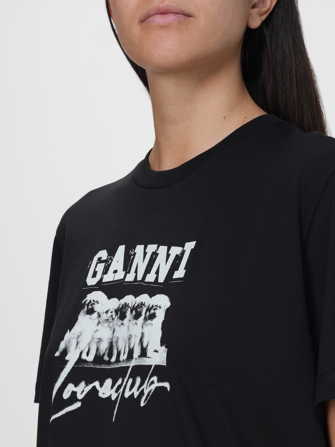 GANNI T-SHIRT: T-shirt woman Ganni, Black - Img 3