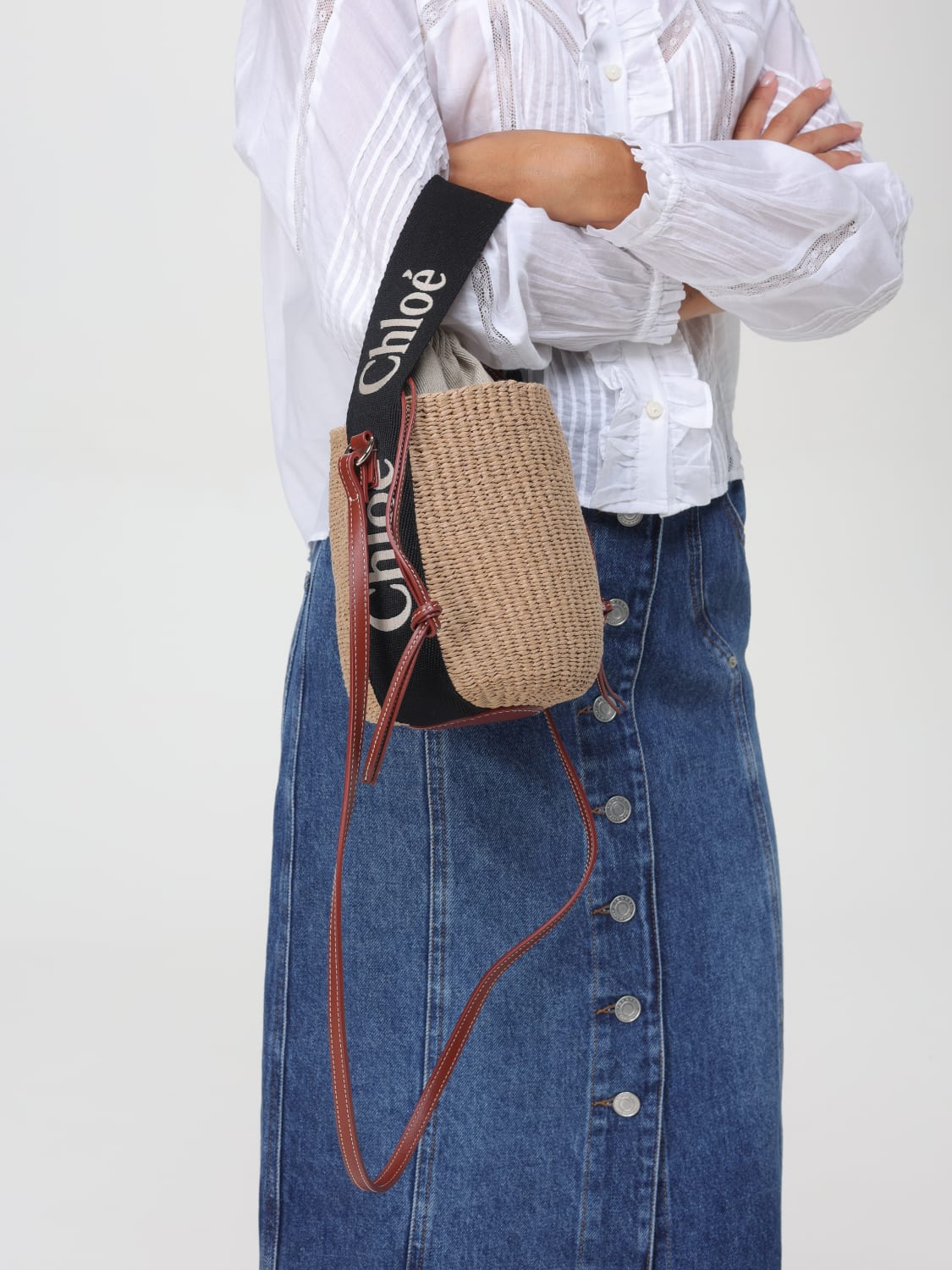 Chloé Outlet: Shoulder bag woman - Beige | Chloé mini bag