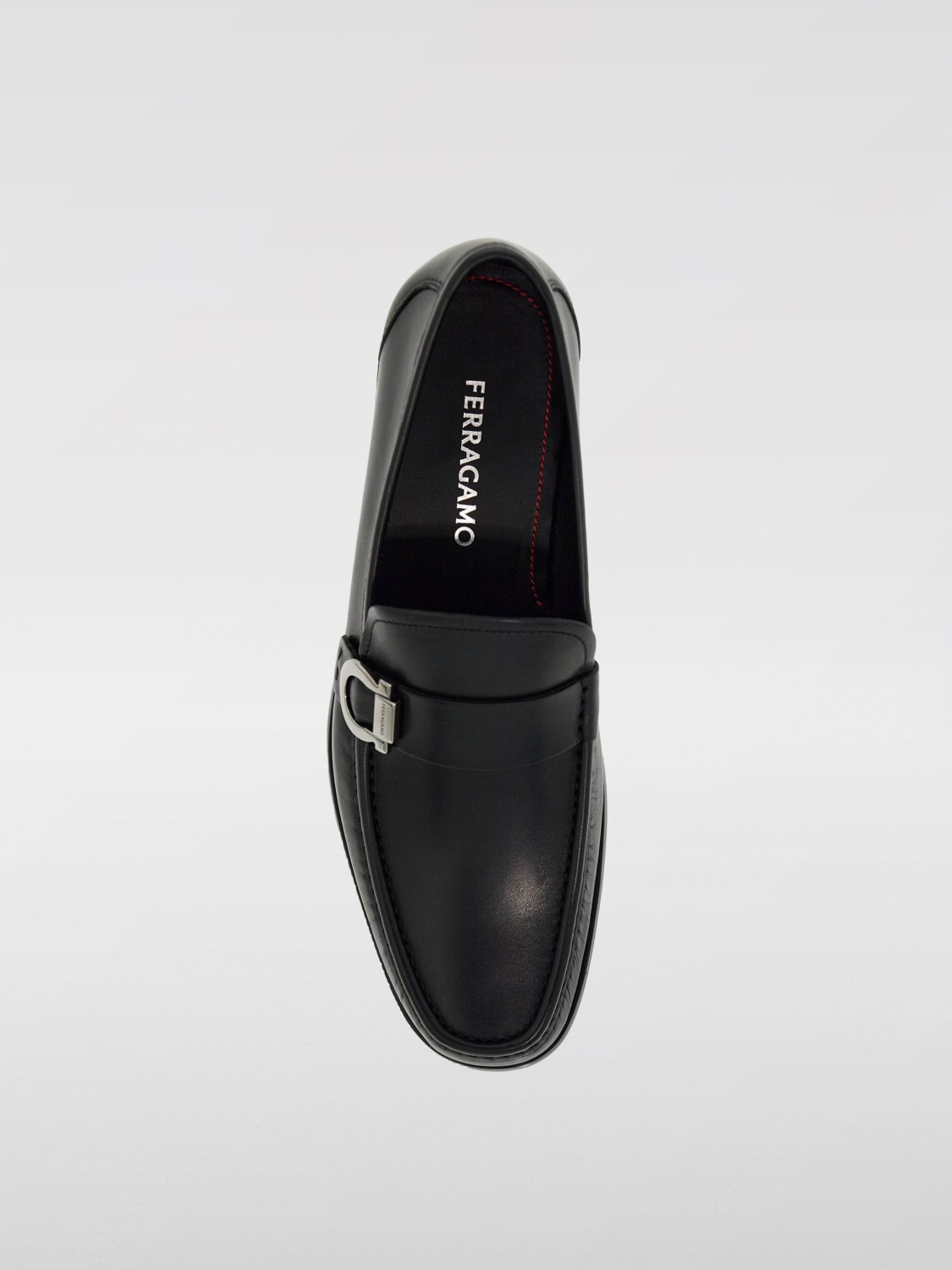 FERRAGAMO MOCASSINI: Mocassino Gancini Ferragamo in pelle , Nero - Img 4