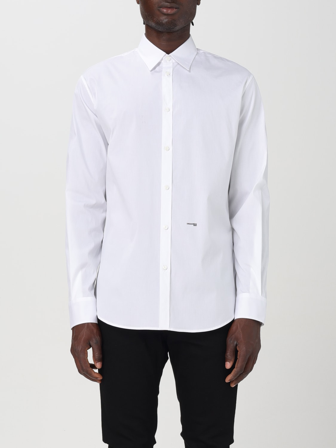 DSQUARED2 CAMICIA: Camicia classica di cotone Dsquared2, Bianco - Img 1