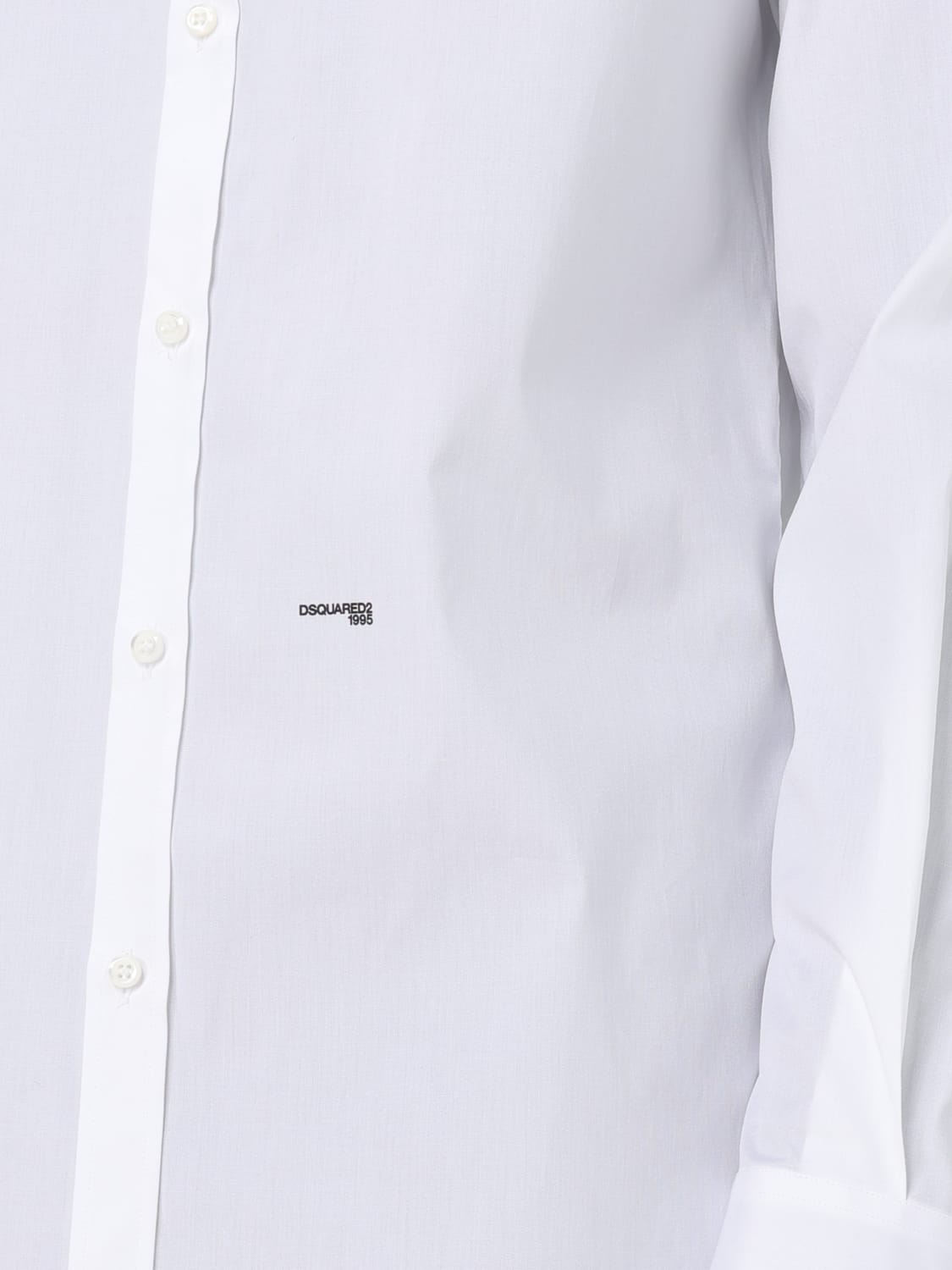 DSQUARED2 CAMICIA: Camicia classica di cotone Dsquared2, Bianco - Img 3