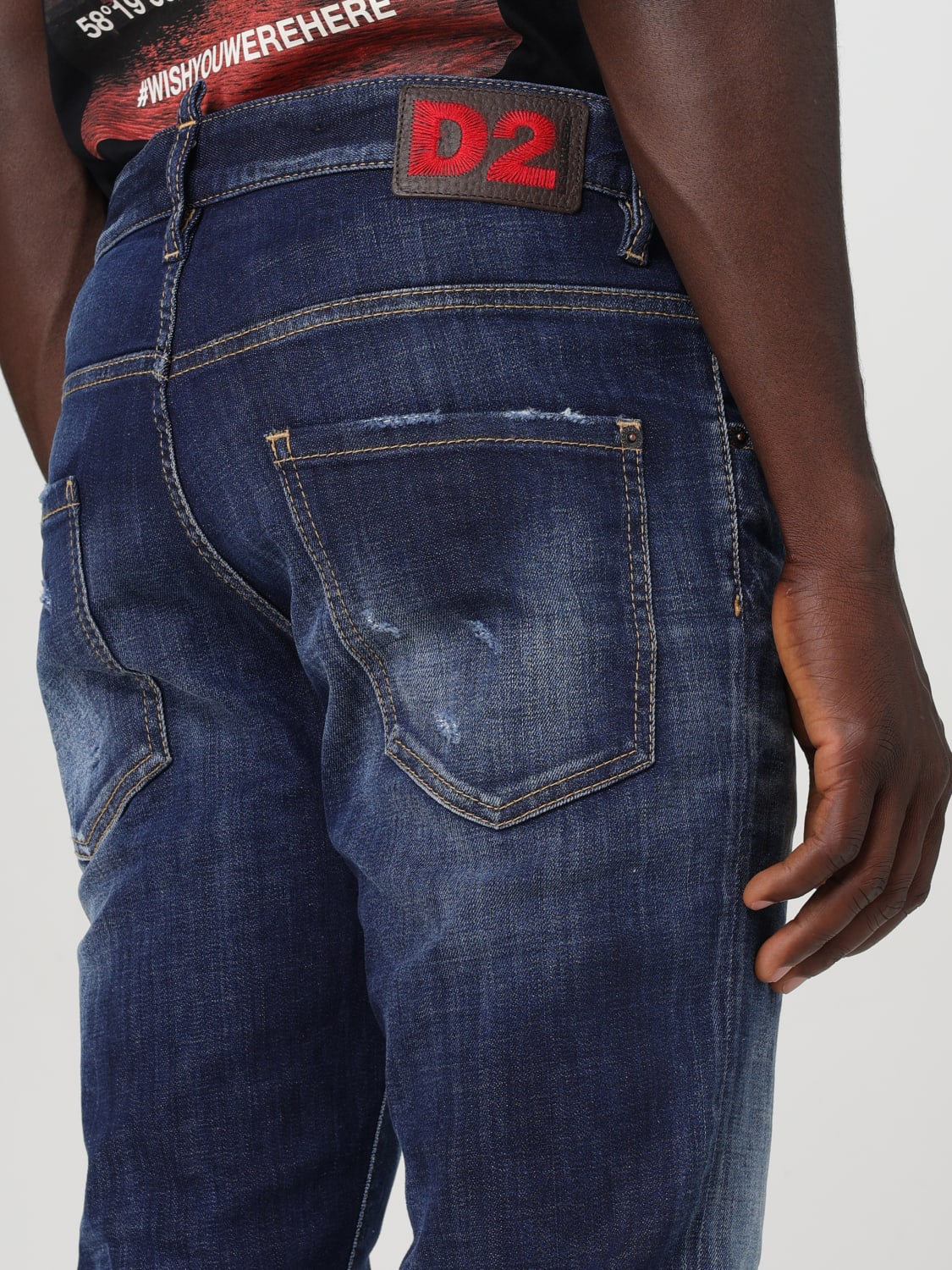 DSQUARED2 JEANS: Jeans homme Dsquared2, Bleu Marine - Img 3