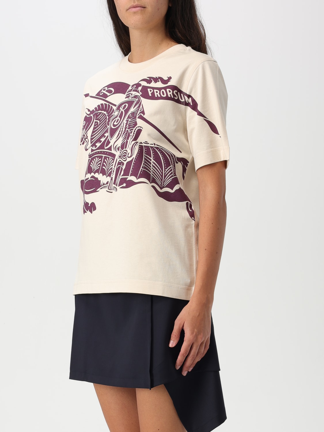 BURBERRY T-SHIRT: T-shirt woman Burberry, Cream - Img 4