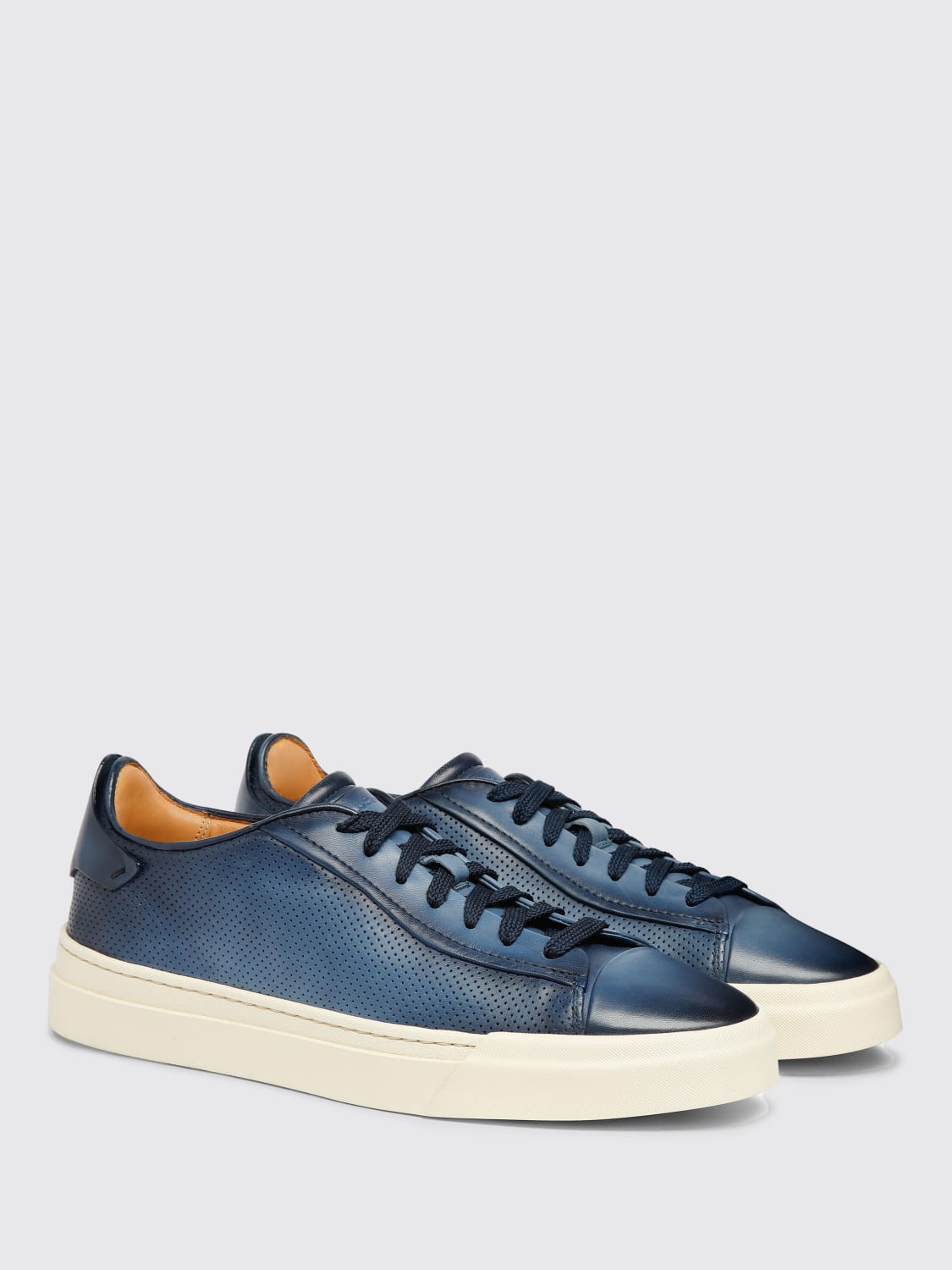 SANTONI SNEAKERS: Sneakers men Santoni, Blue - Img 2