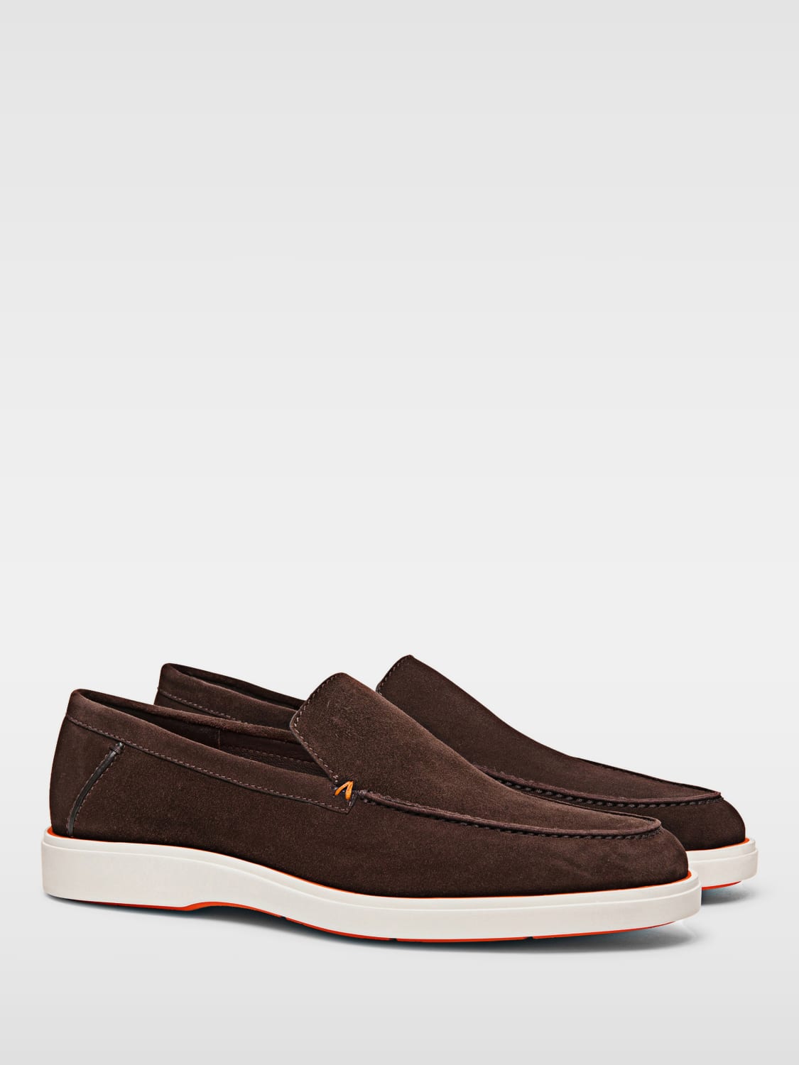 SANTONI LOAFERS: Shoes men Santoni, Brown - Img 2