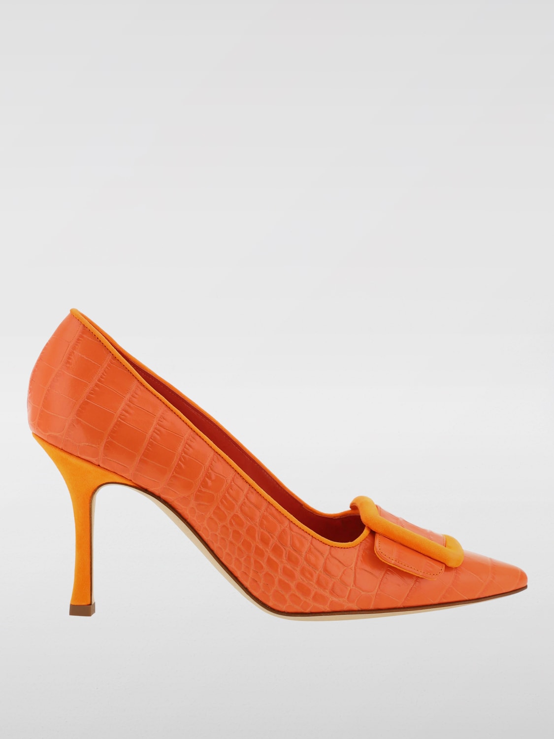 MANOLO BLAHNIK PUMPS: Shoes woman Manolo Blahnik, Orange - Img 1