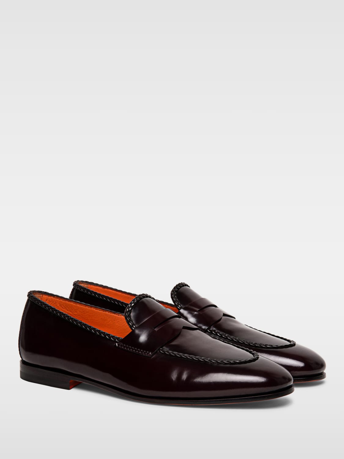 SANTONI LOAFERS: Shoes men Santoni, Burgundy - Img 2