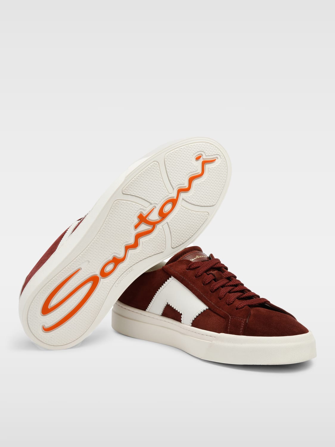 SANTONI SNEAKERS: Sneakers men Santoni, Burgundy - Img 3