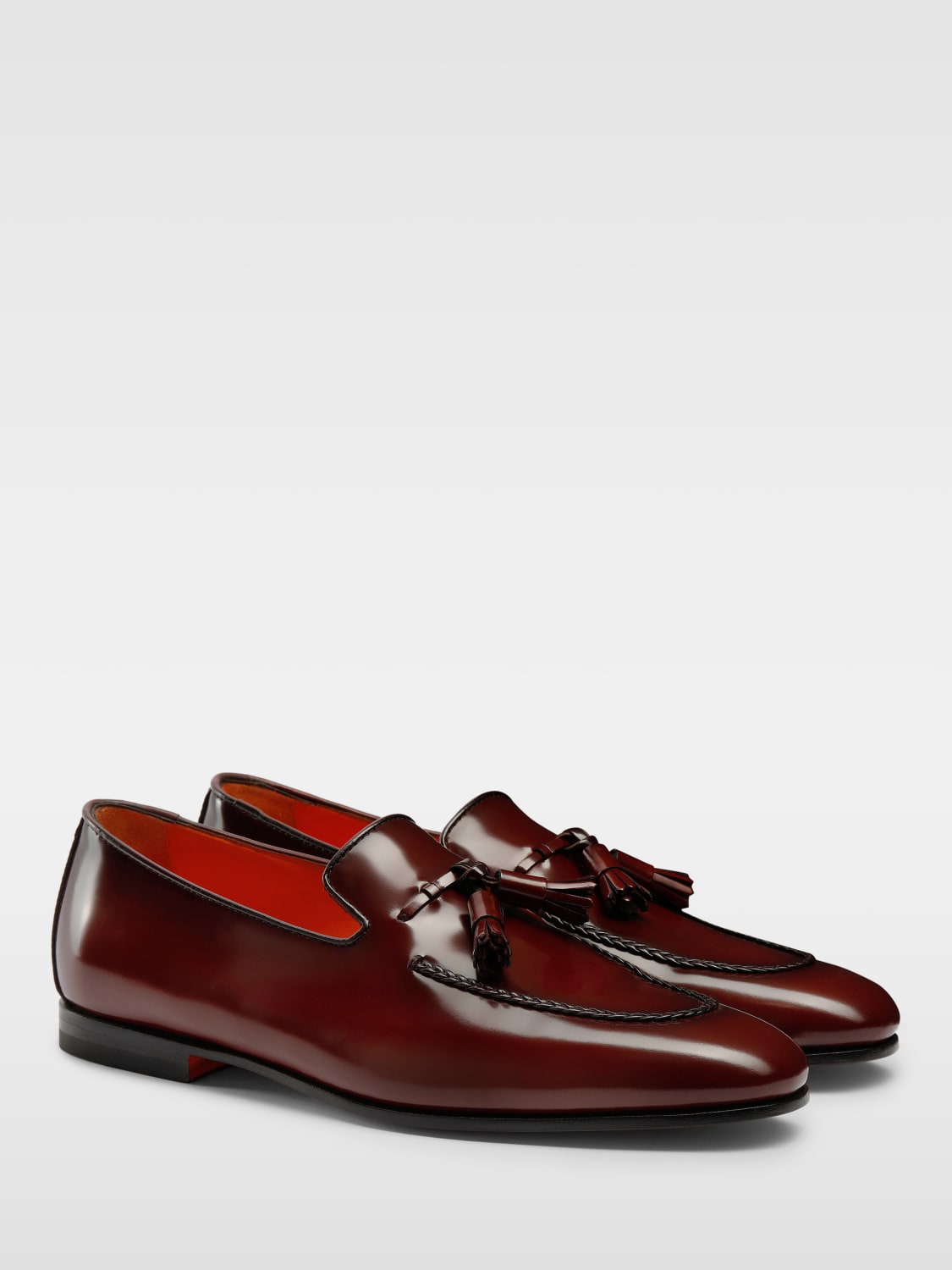 SANTONI LOAFERS: Shoes men Santoni, Red - Img 2