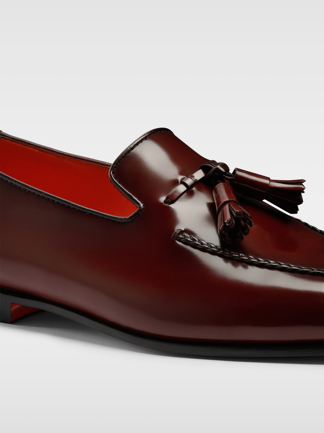 SANTONI LOAFERS: Shoes men Santoni, Red - Img 3