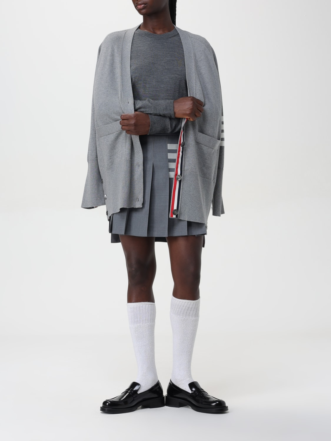 THOM BROWNE CARDIGAN: Sweater woman Thom Browne, Grey - Img 2