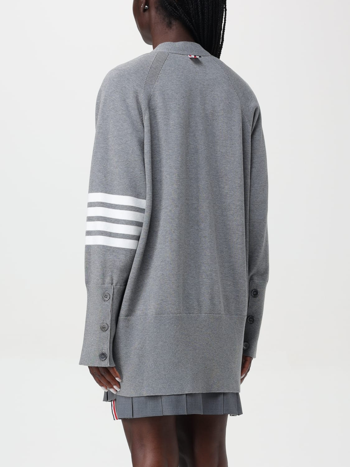 THOM BROWNE CARDIGAN: Sweater woman Thom Browne, Grey - Img 3