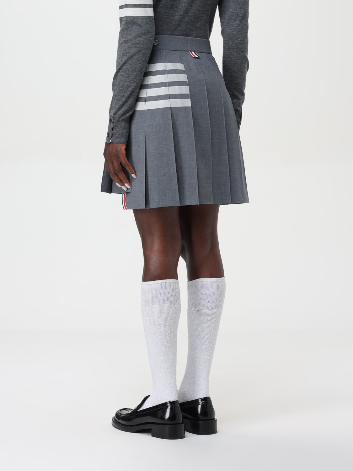 THOM BROWNE FALDA: Falda mujer Thom Browne, Gris - Img 3