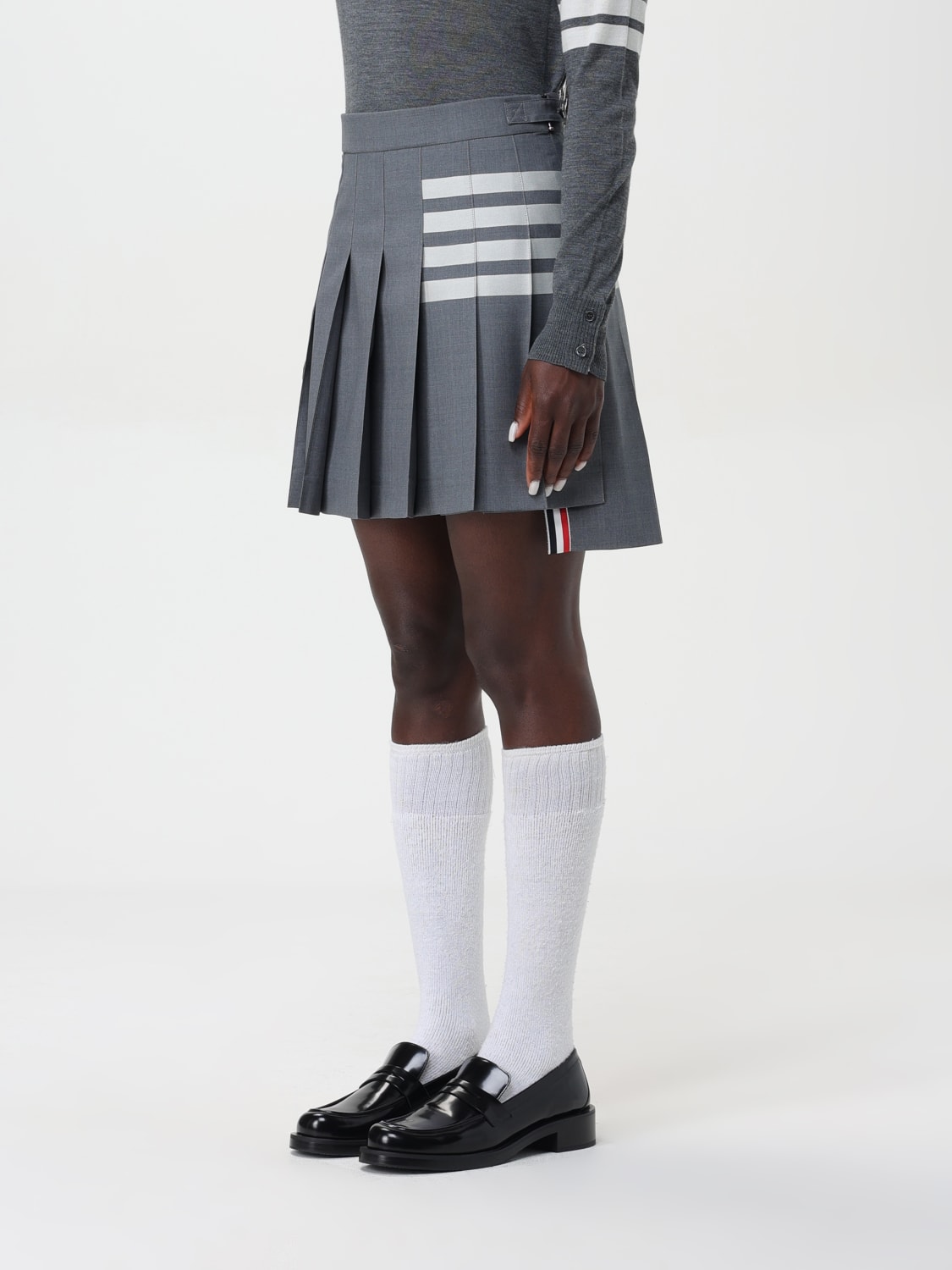 THOM BROWNE FALDA: Falda mujer Thom Browne, Gris - Img 4