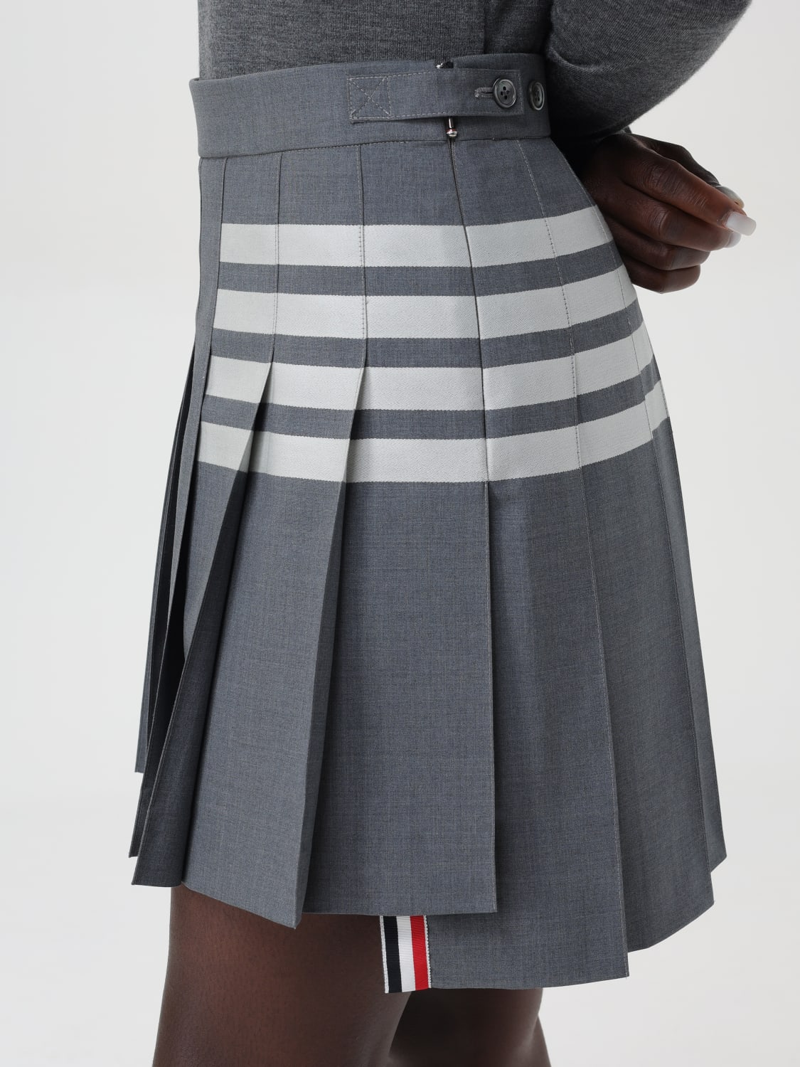 THOM BROWNE FALDA: Falda mujer Thom Browne, Gris - Img 5