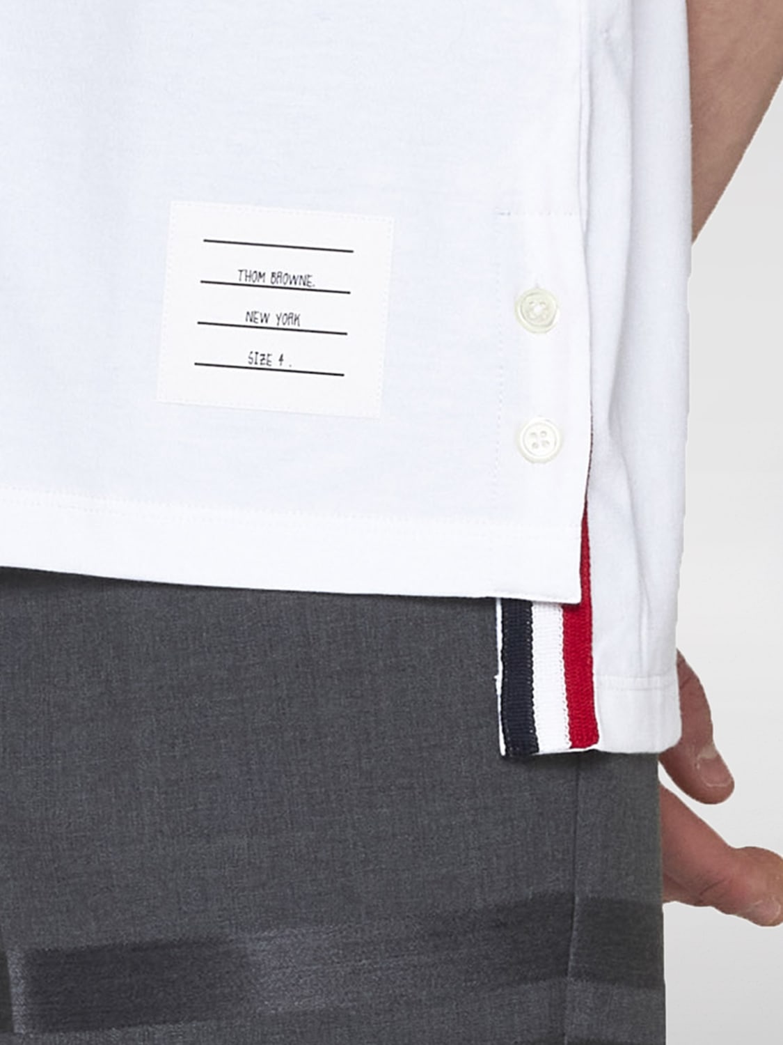 THOM BROWNE T-SHIRT: T-shirt herren Thom Browne, Weiß - Img 3