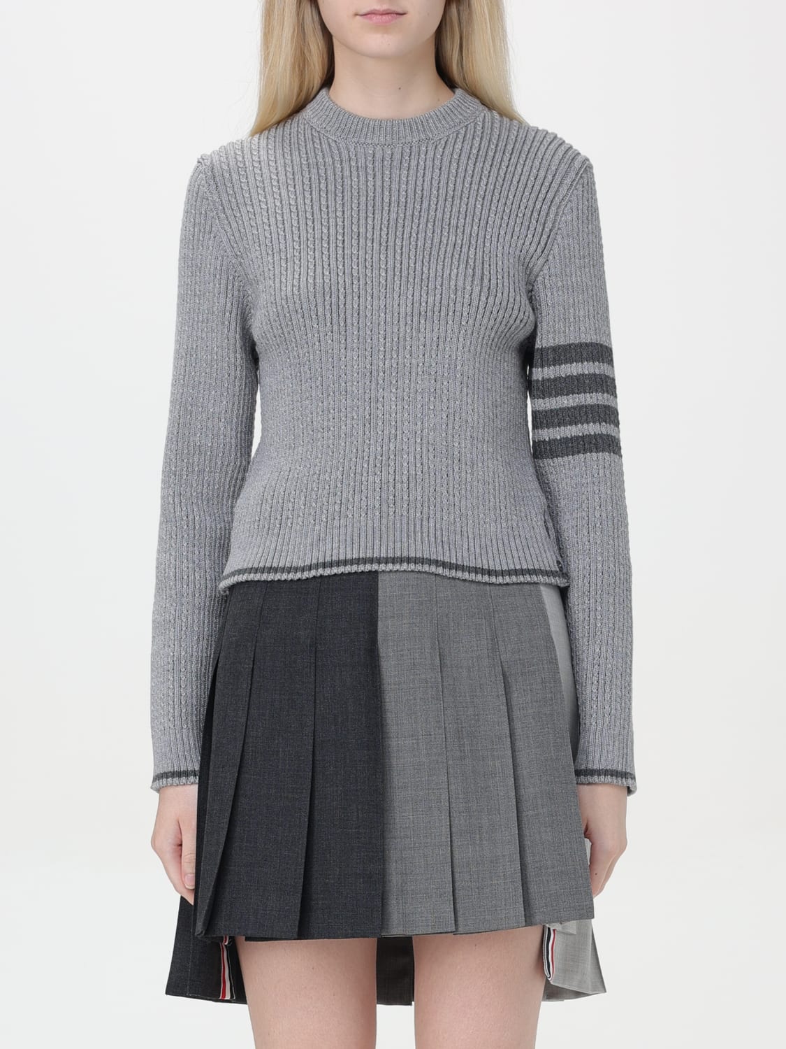 THOM BROWNE MAGLIA: Maglia 4-bar Thom Browne, Grigio - Img 1