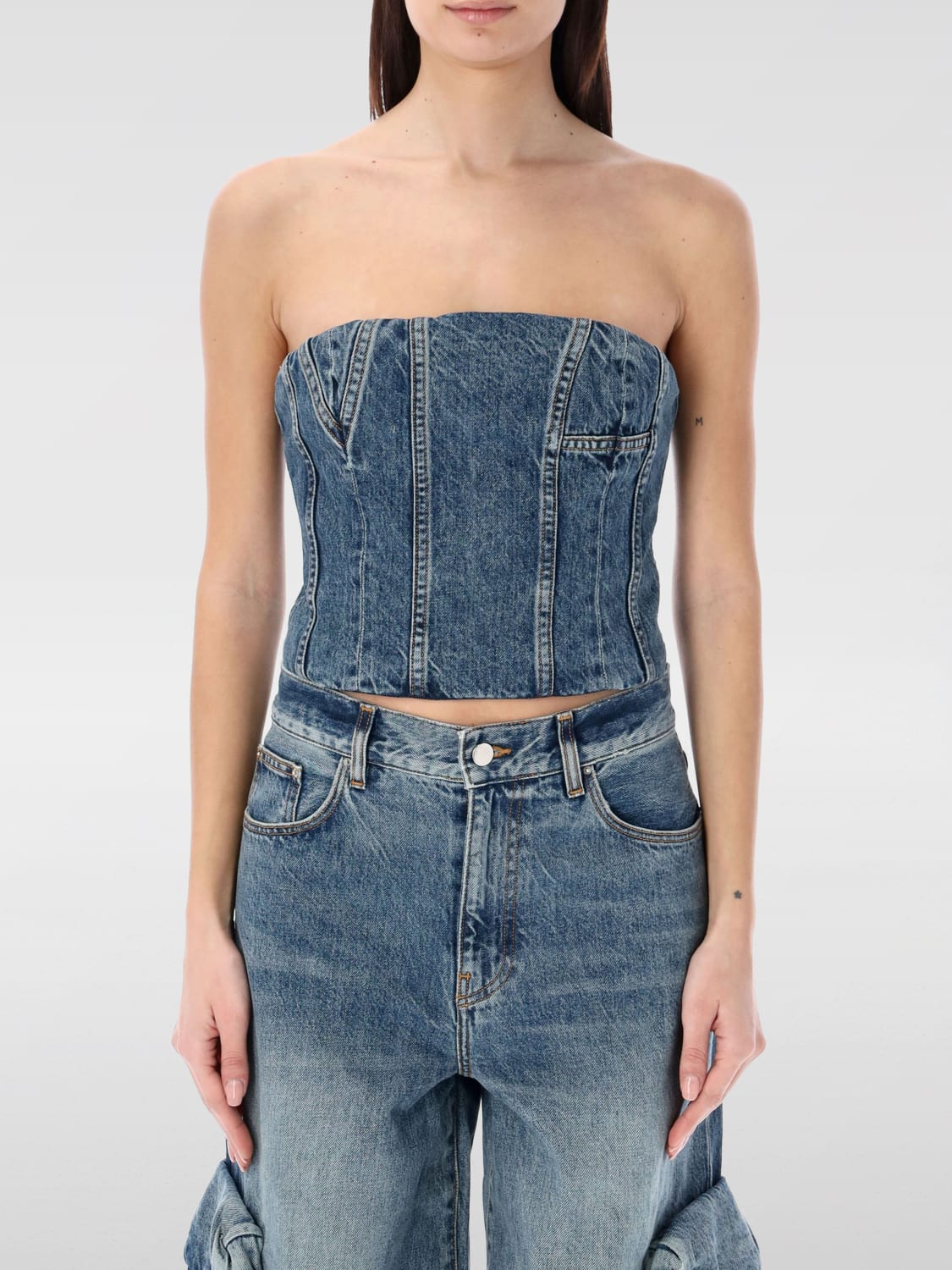 AMIRI TOP: Top woman Amiri, Indigo - Img 1