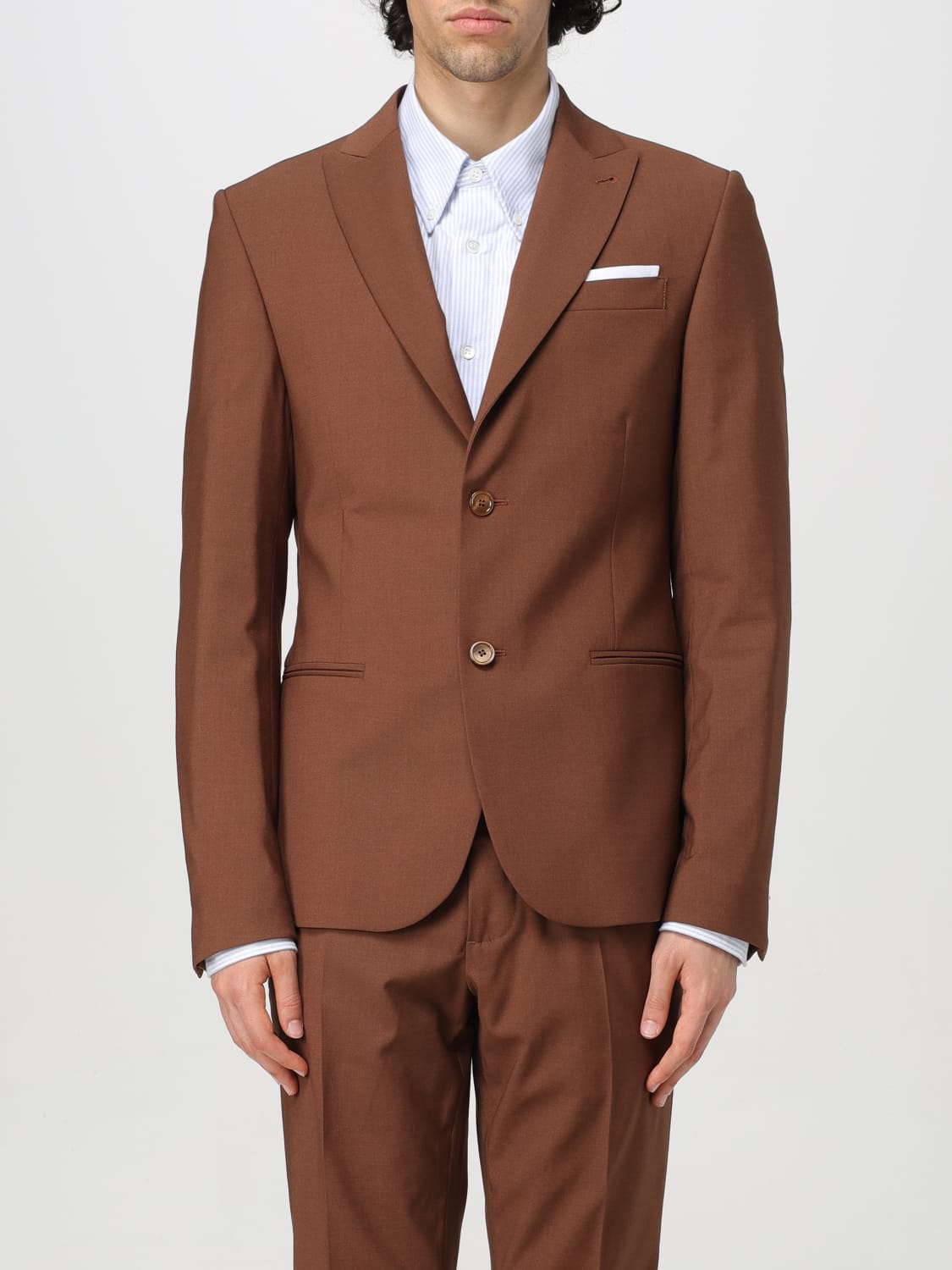 DANIELE ALESSANDRINI BLAZER: Veste homme Daniele Alessandrini, Tabac - Img 1