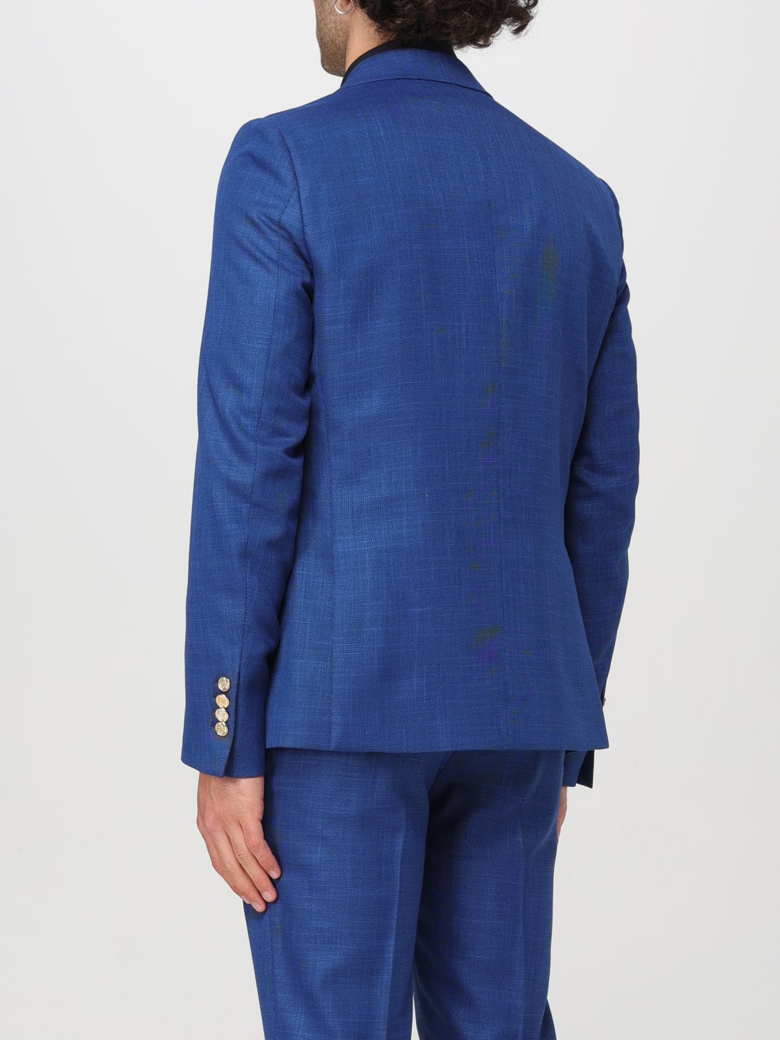 DANIELE ALESSANDRINI BLAZER: Jacket men Daniele Alessandrini, Royal Blue - Img 2