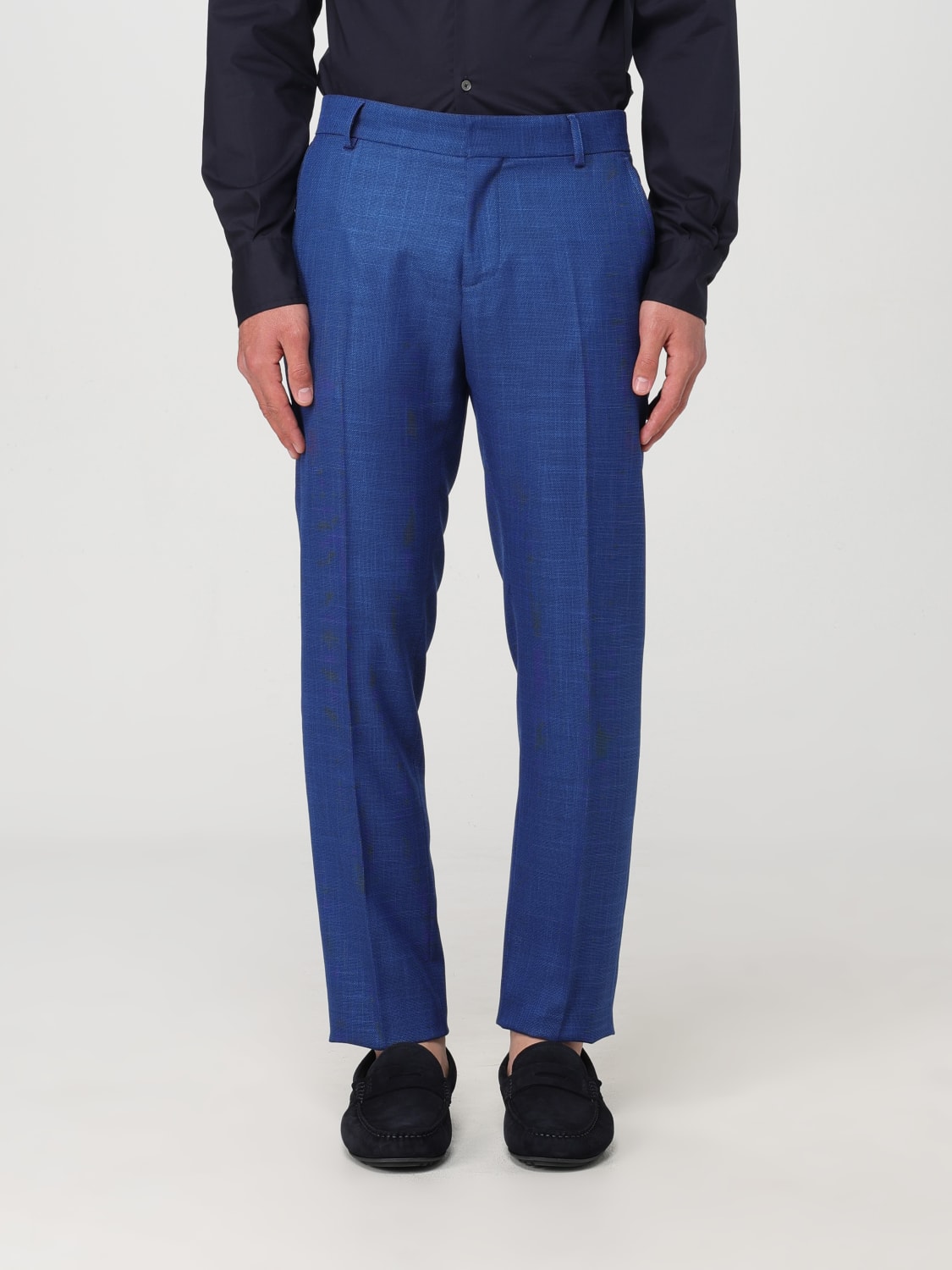 DANIELE ALESSANDRINI PANTS: Pants men Daniele Alessandrini, Royal Blue - Img 1