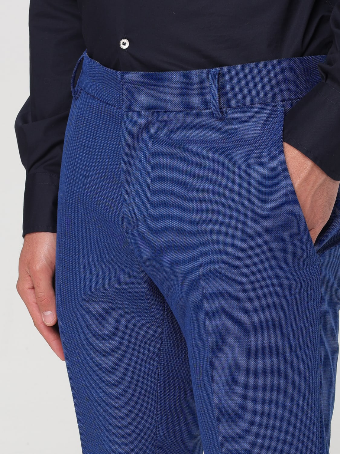 DANIELE ALESSANDRINI PANTS: Pants men Daniele Alessandrini, Royal Blue - Img 3