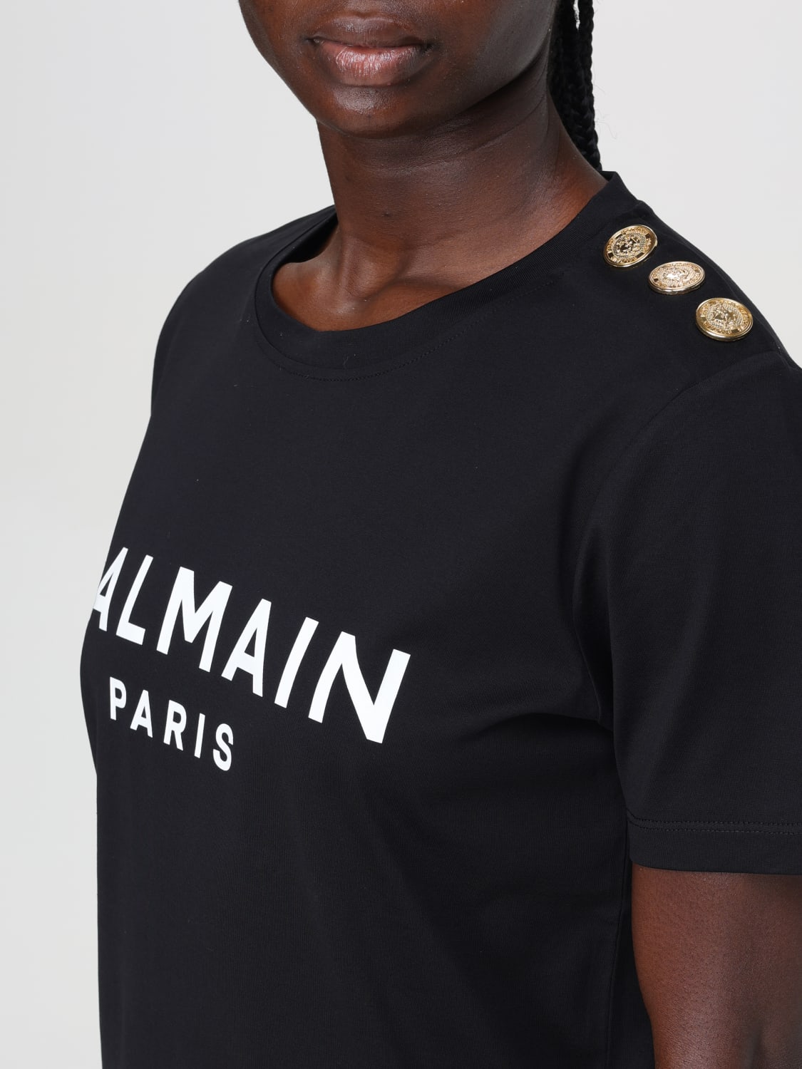 BALMAIN T-SHIRT: T-shirt woman Balmain, Black - Img 4