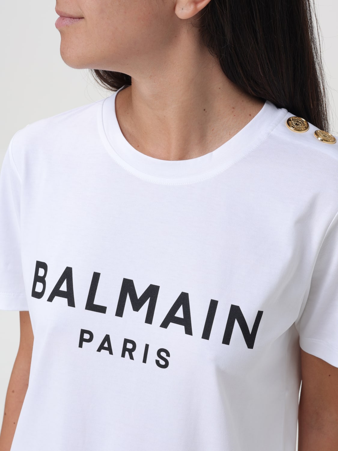 BALMAIN T-SHIRT: T-shirt damen Balmain, Schwarz 1 - Img 5