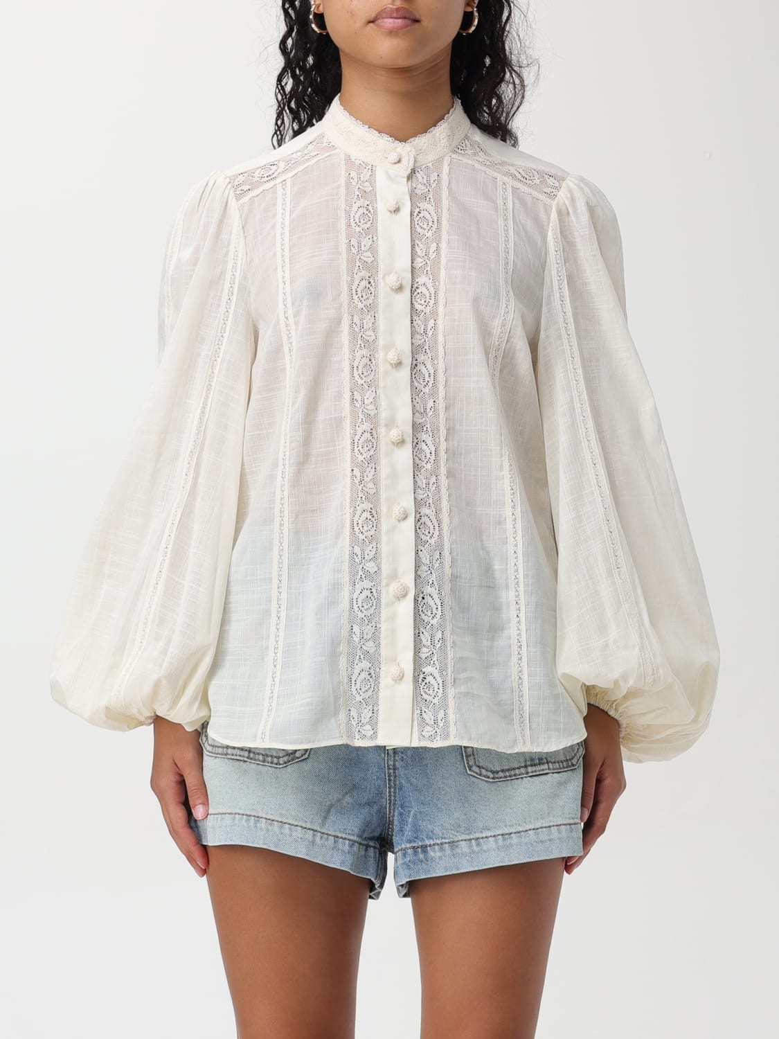 ZIMMERMANN CHEMISE: Chemise femme Zimmermann, Crème - Img 1