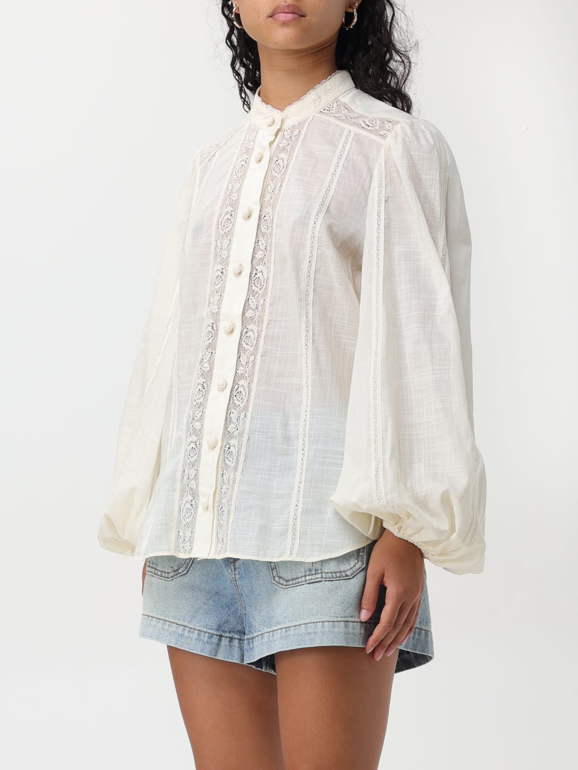 ZIMMERMANN CAMISA: Camisa mujer Zimmermann, Crema - Img 4