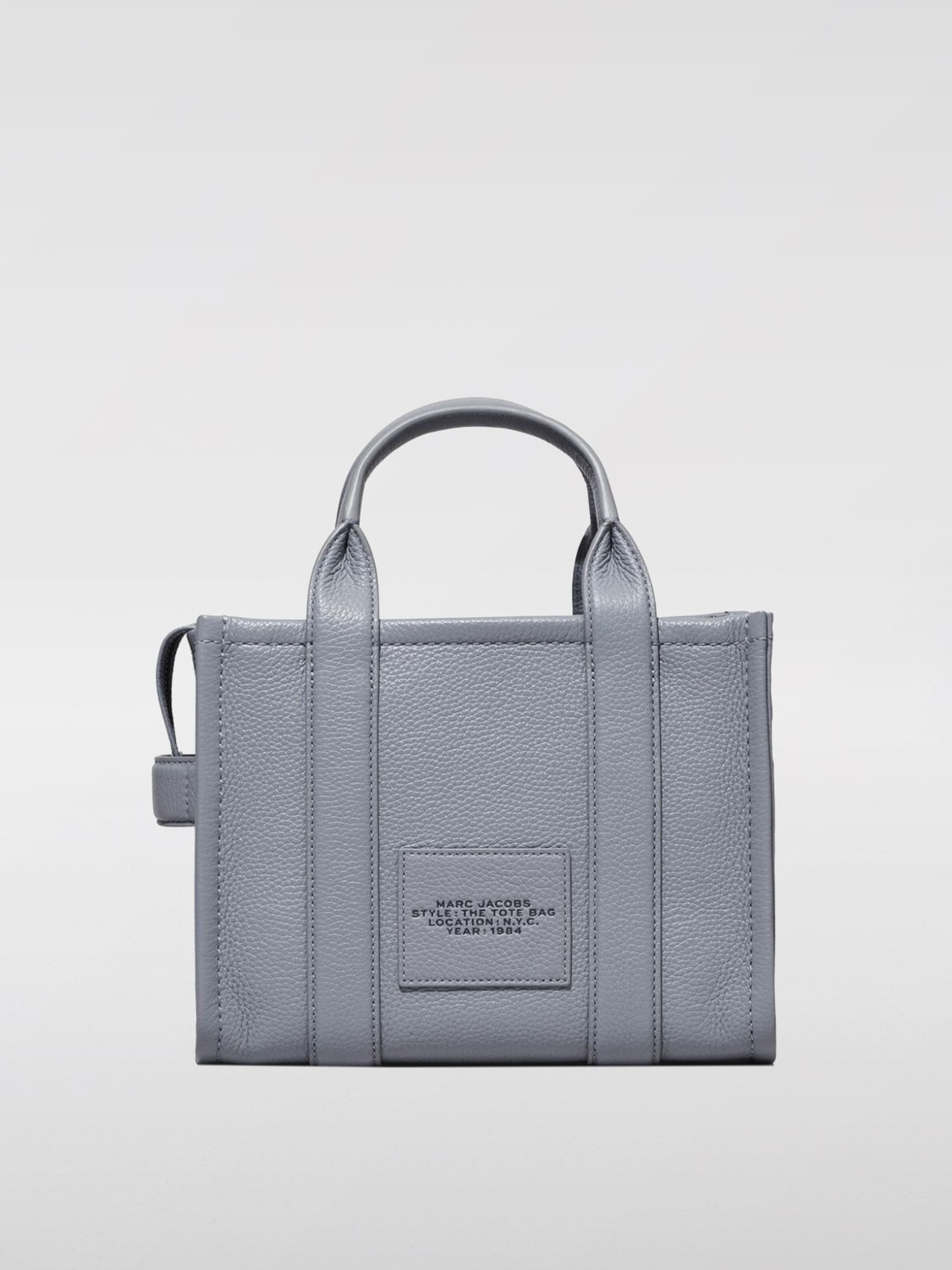 MARC JACOBS BORSA TOTE: Borsa The Tote Bag Marc Jacobs in pelle a grana , Grigio - Img 3
